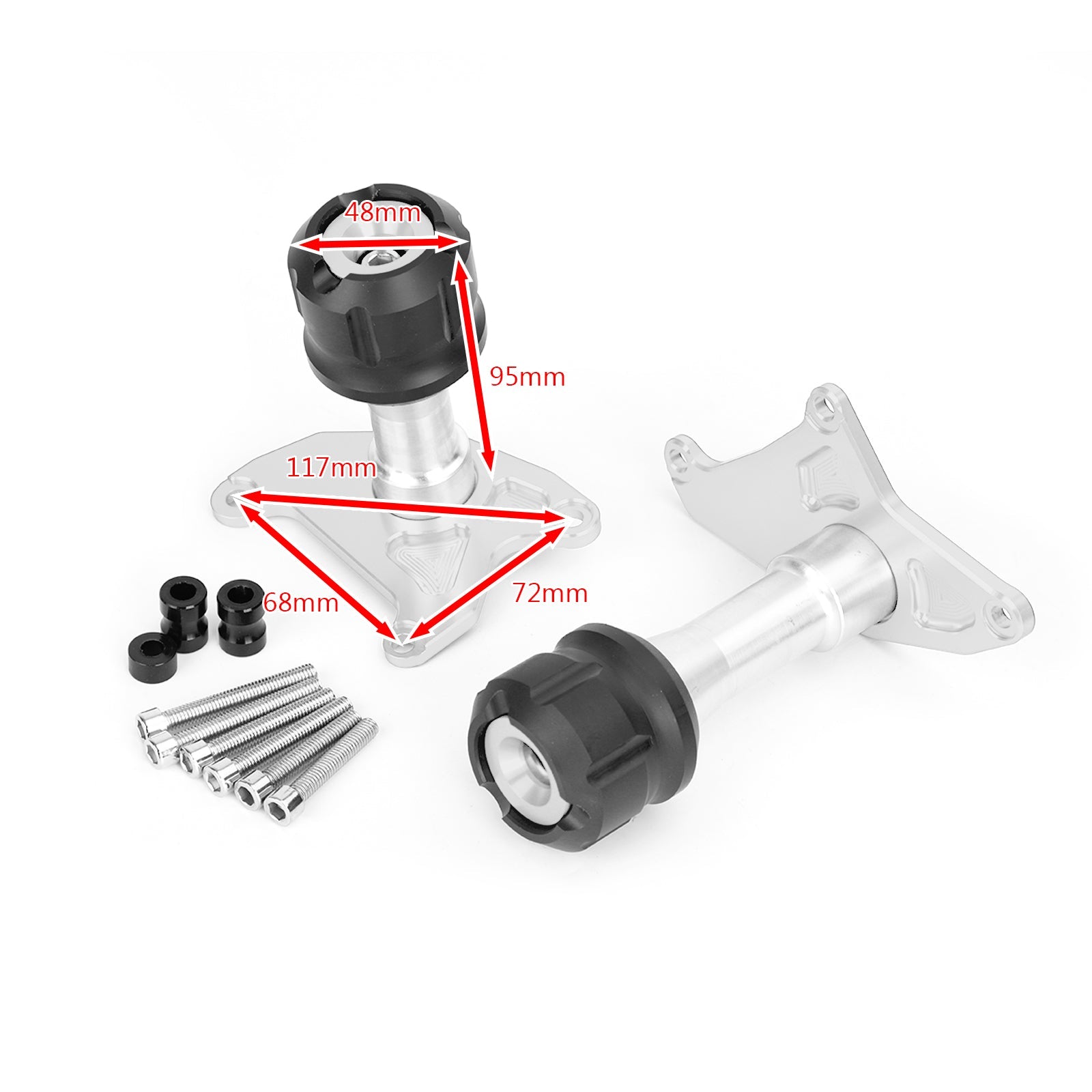 Billet ALU Anti Crash Framebeschermer voor Honda MSX125 SF Grom 125 2013-2019 Generiek