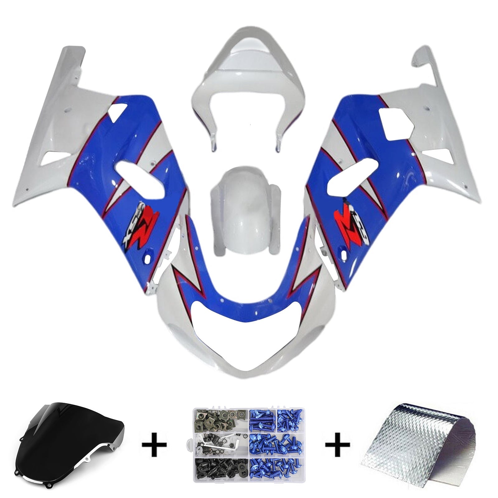 2000-2002 Suzuki GSXR1000 K1 K2 Fairing Kit Bodywork Plastic ABS