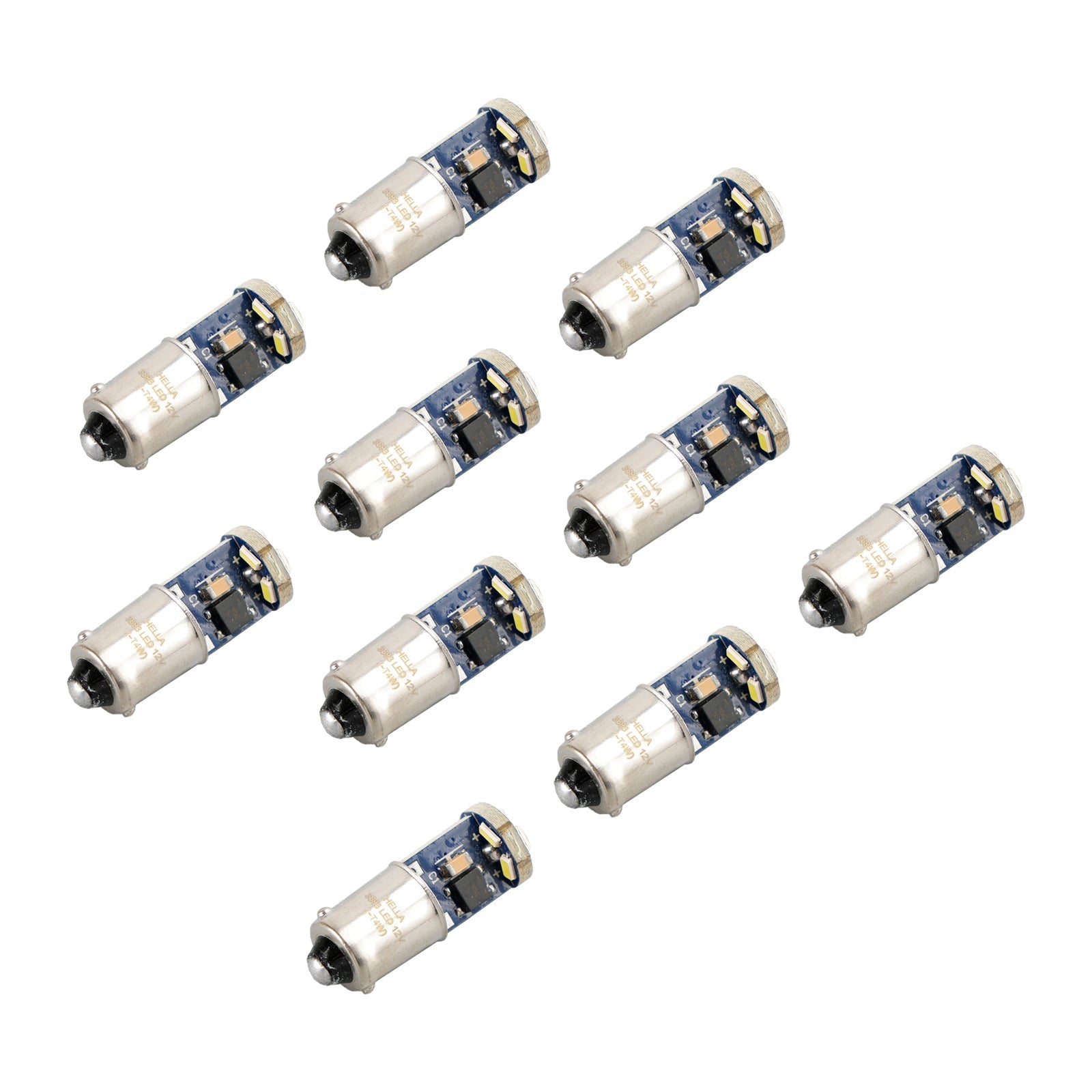 10X Voor HELLA LED-retrofit 3893W T4W 12V 1,5W BA9S 6000K