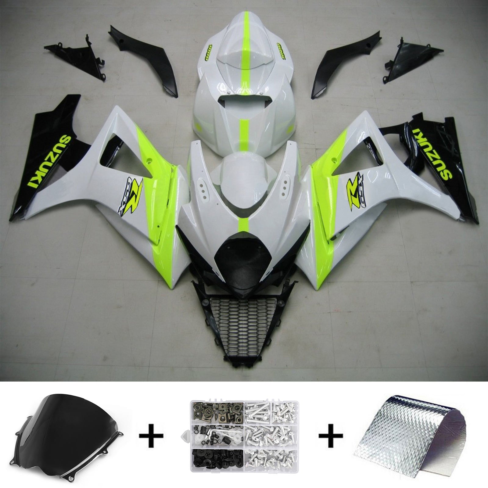 2007-2008 Suzuki GSXR1000 K7 Amotopart Injection Fairing Kit Bodywork Plastic ABS #110