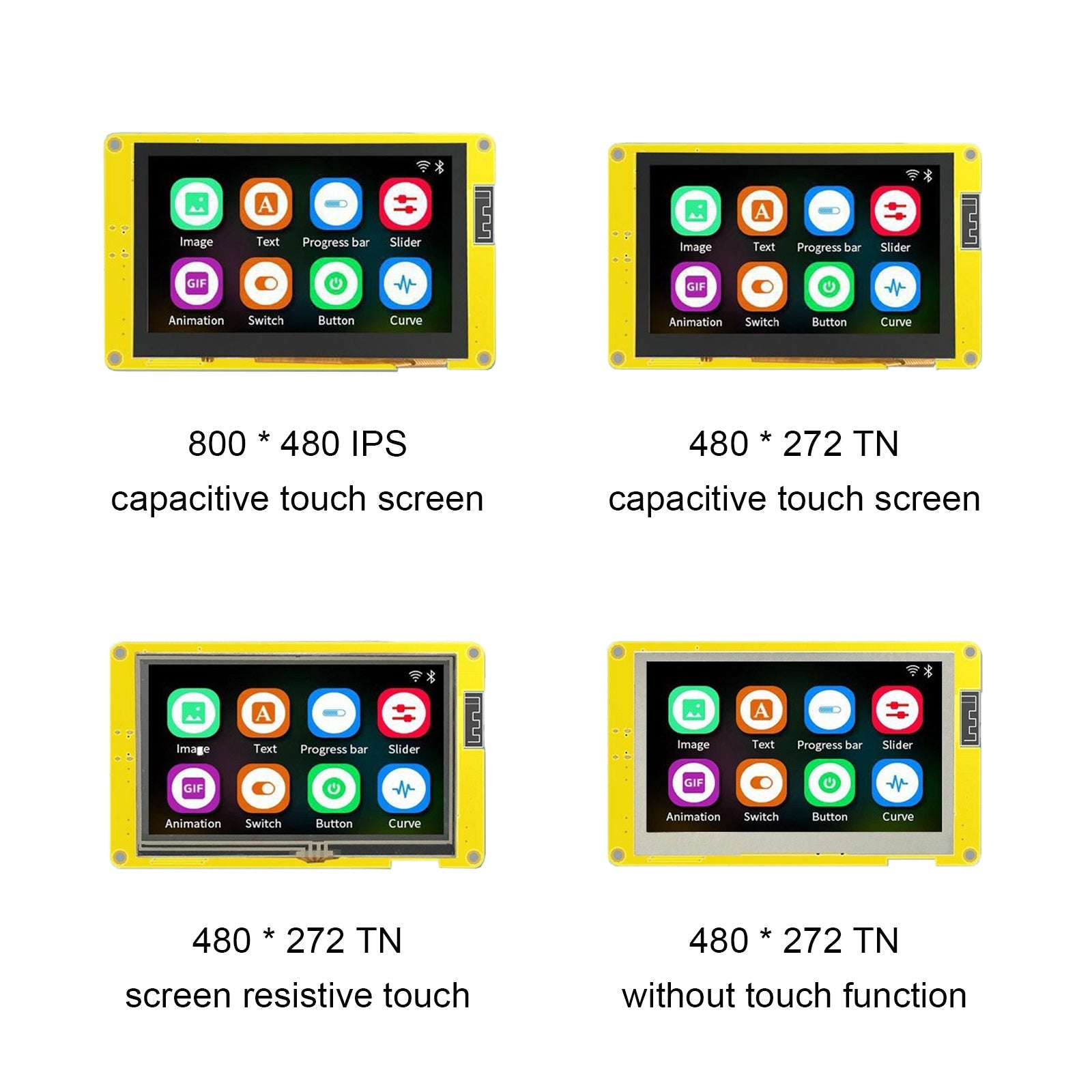 Carte de développement ESP32, écran intelligent LCD 4.3 pouces, Module WiFi Bluetooth PSRAM 16M