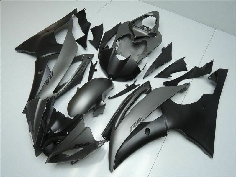 Kuipinjectie Plastic Body Kit Geschikt voor YAMAHA YZF-R6 2008-2016 Grijs Zwart Generiek