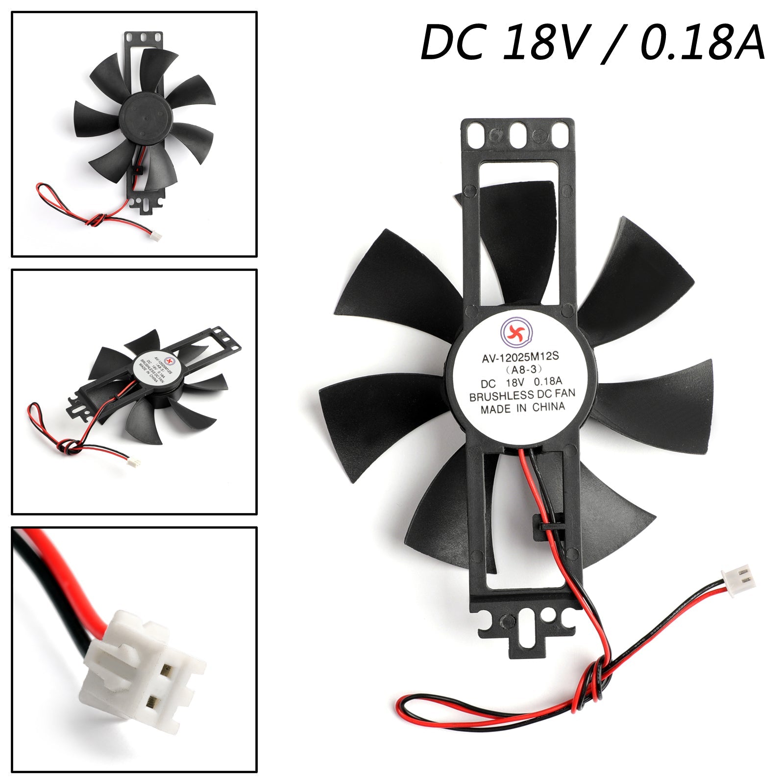 1PCS DC 18V 0.18A Cooling Fan 12025S 120*25mm For Induction Cooker Brushless