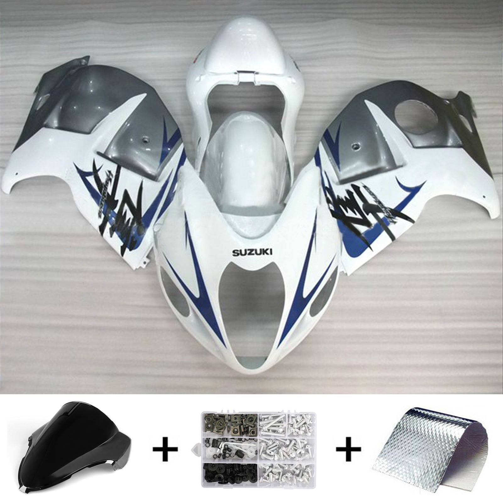 1999-2007 Suzuki Hayabusa GSX1300R Kit de carénage d'injection carrosserie plastique ABS # 139