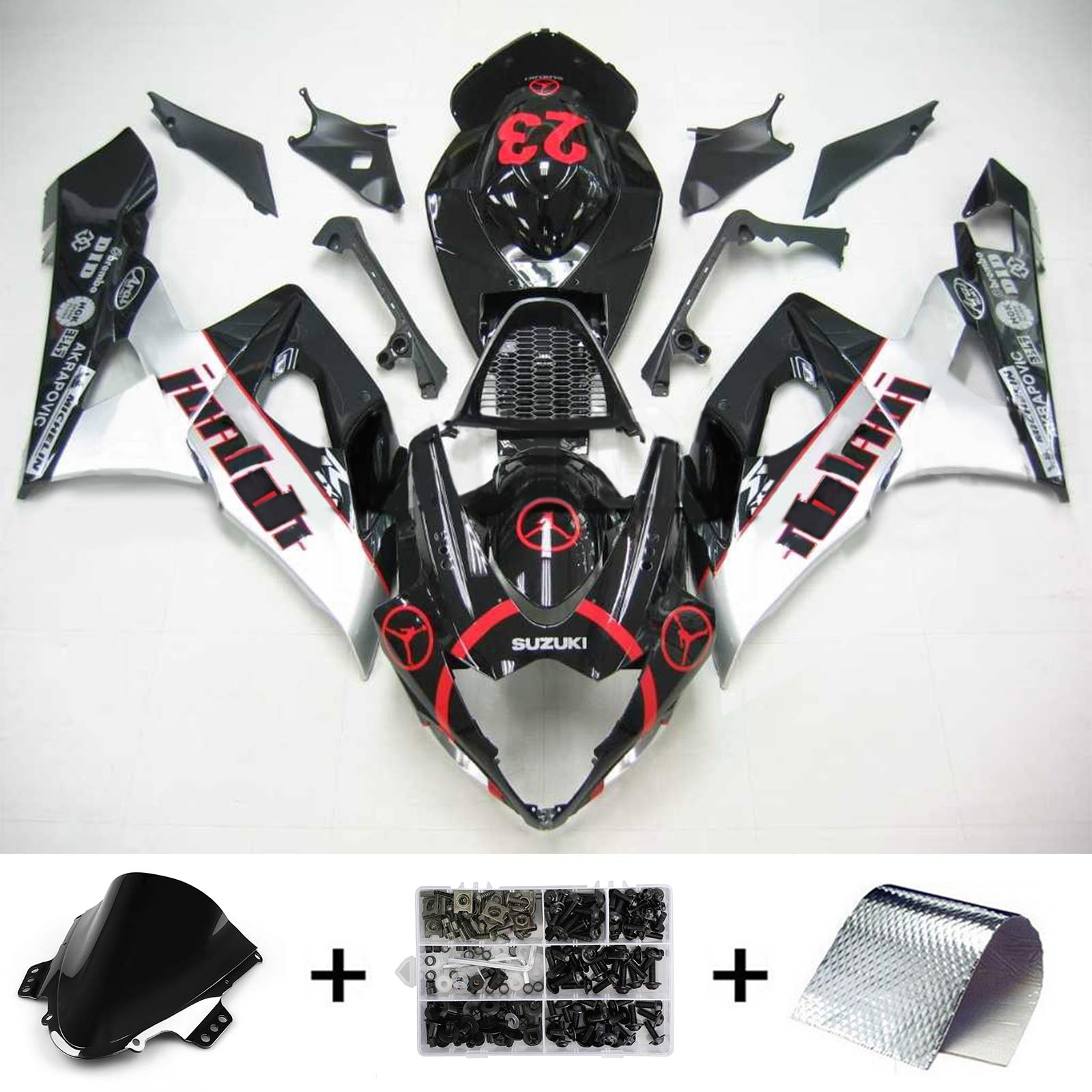 2005-2006 Suzuki GSXR1000 K5 Amotopart Injection Fairing Kit Bodywork Plastic ABS #114