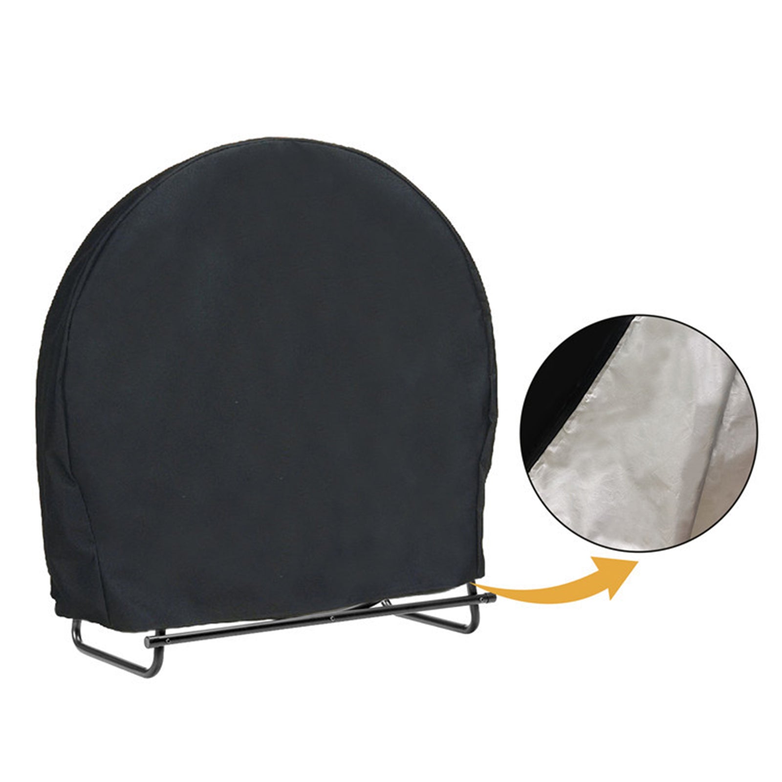 Fermeture de couverture de support de cerceau de rondin imperméable aux intempéries pour le support rond de bois de chauffage