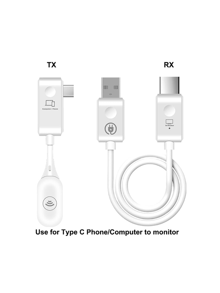 Receptor transmisor de vídeo inalámbrico HDMI tipo C extensor de 50M para teléfono PC a TV