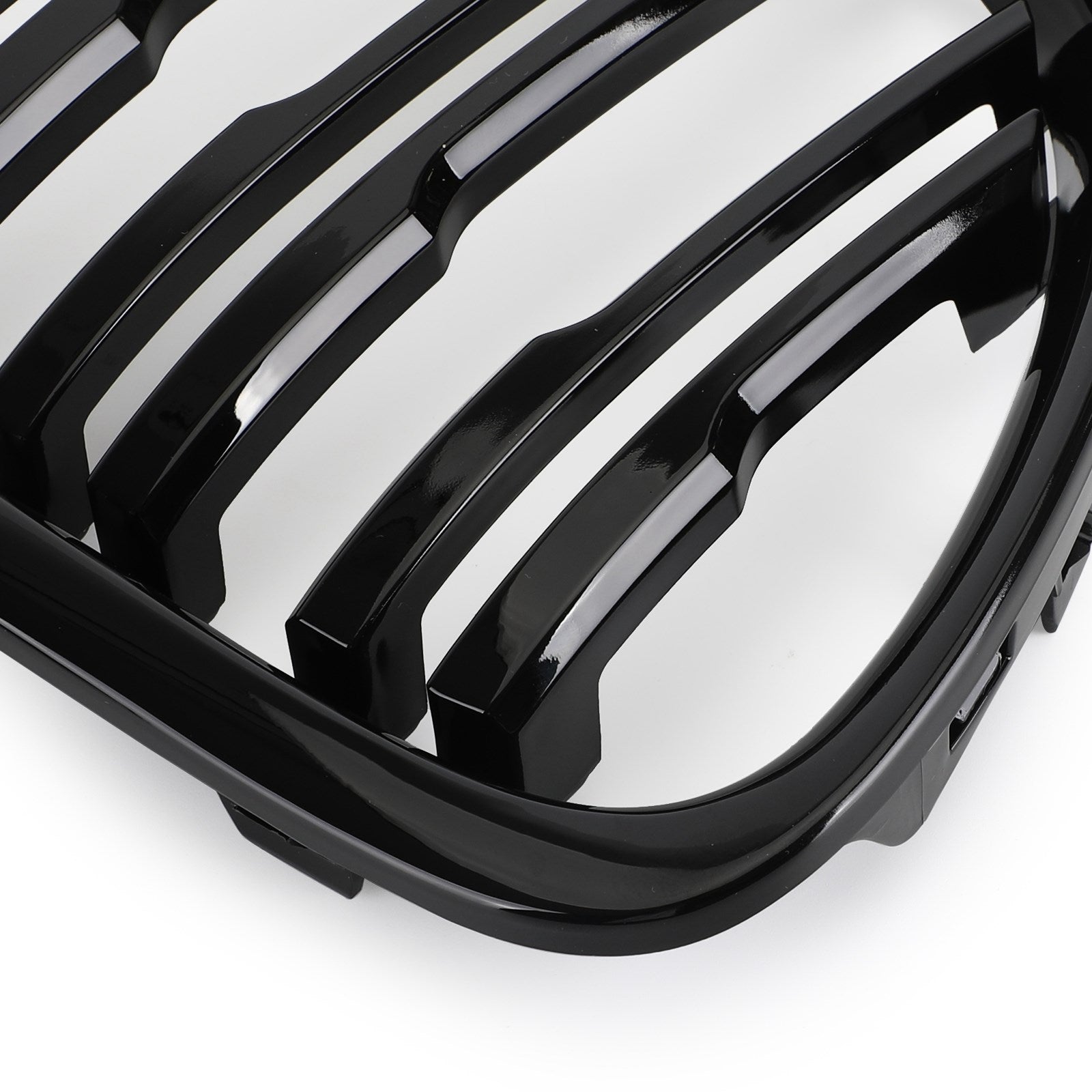 2009-2014 BMW X1 E84 Dual Slats Front Hood Kidney Grill Grille Matt Black/Gloss Black 51112993305 51112993306 51112993307 51112993308 51117347669 51117347670 Generic