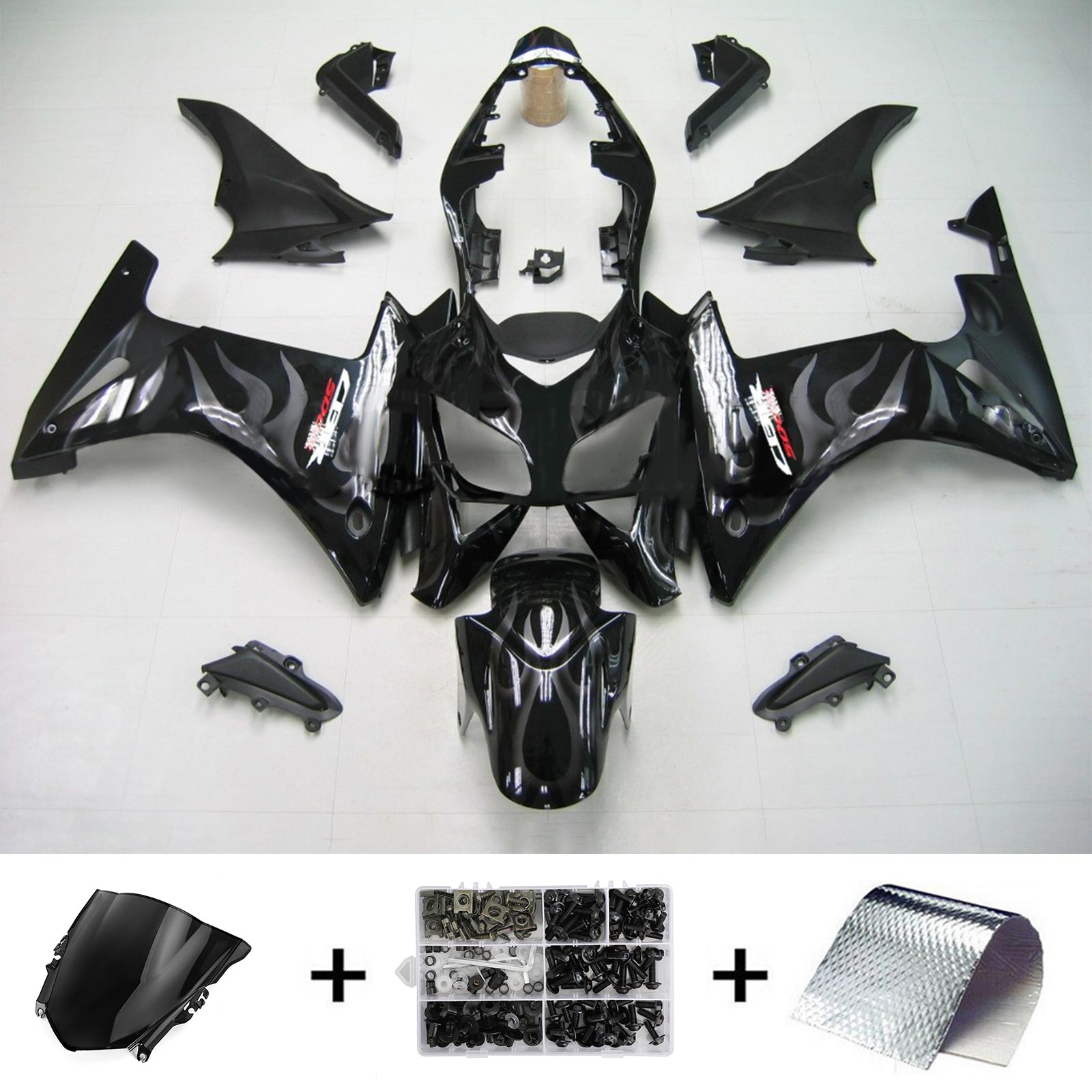 2013-2015 Honda CBR500R Kit de carénage d'injection Amotopart Carrosserie Plastique ABS #108