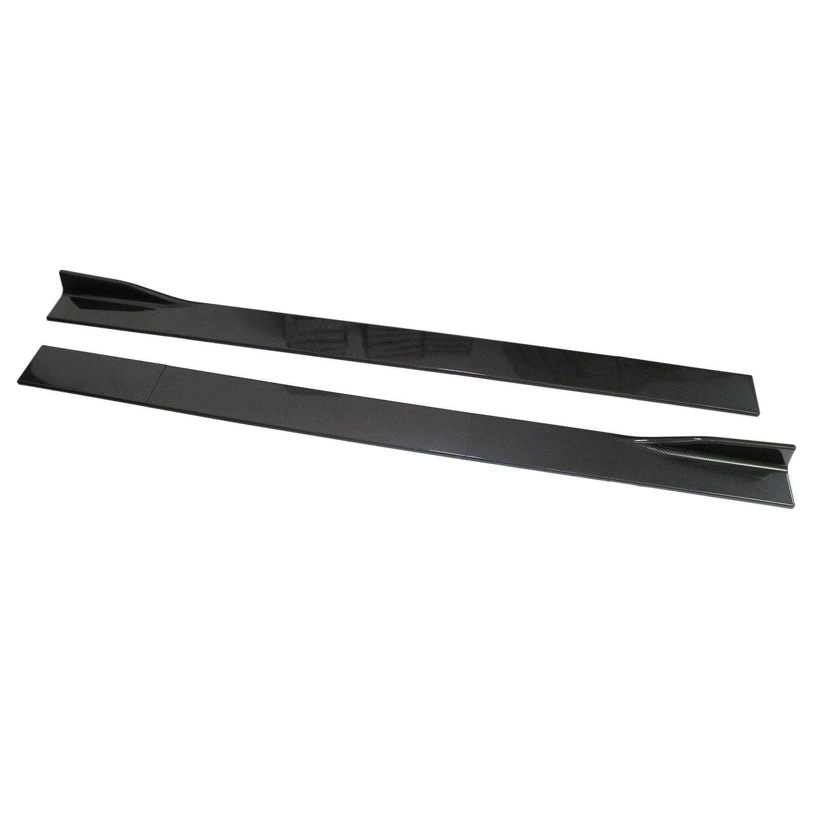 86.6" Universal Side Skirt Extensions Rocker Panel Splitters Lip Carbon Fiber Look Generic