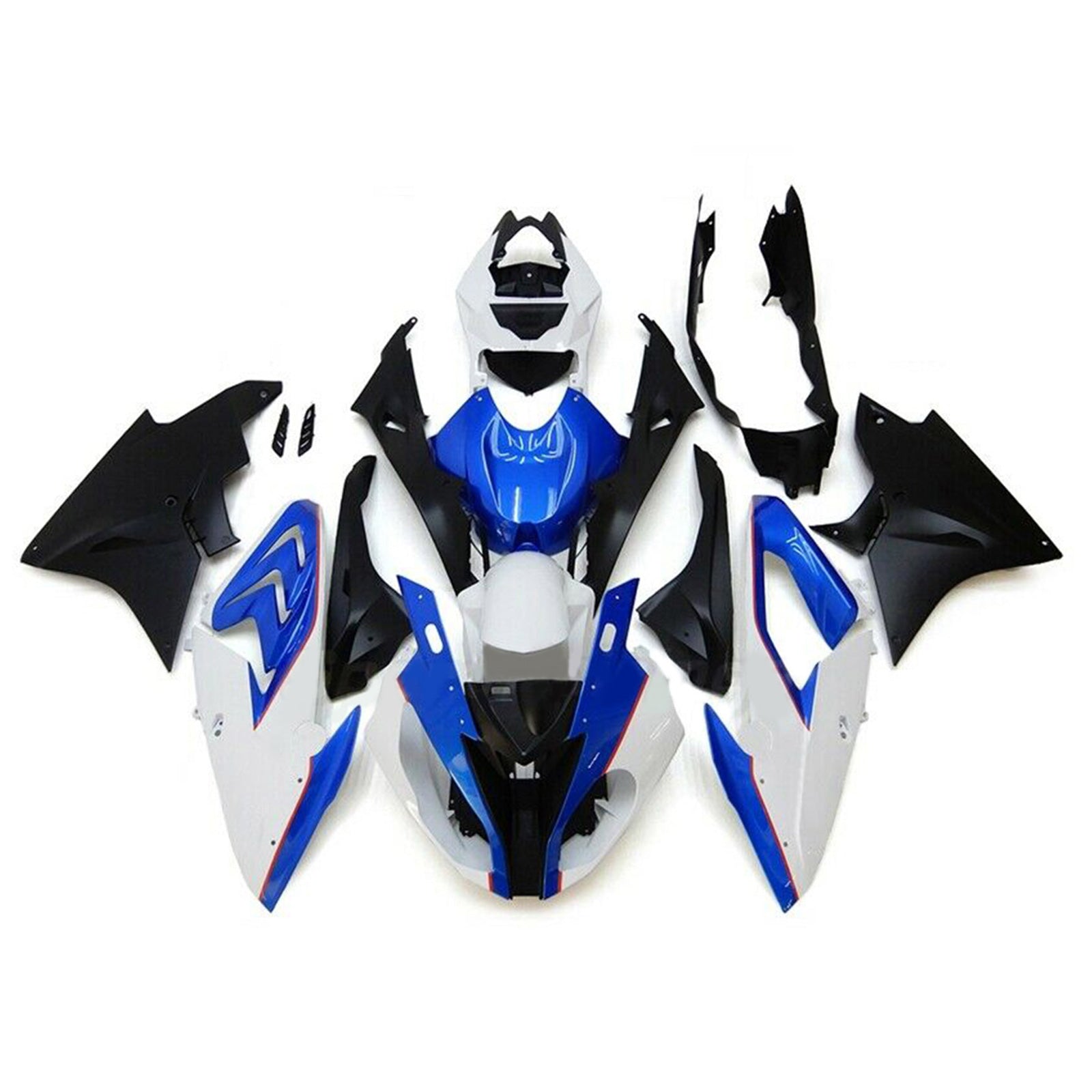 2017-2018 BMW S1000RR Amotopart Injection Fairing Kit Bodywork Plastic ABS Blue White Black