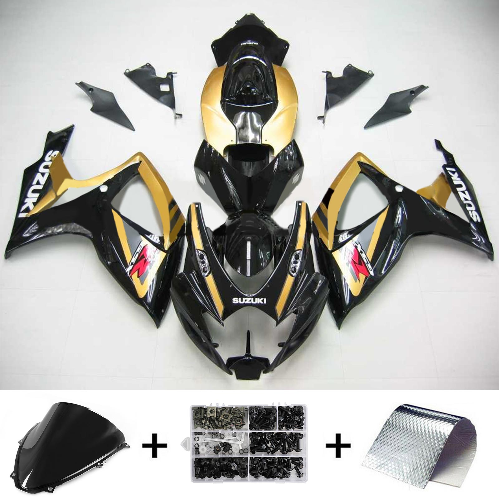 2006-2007 Suzuki GSXR 600/750 K6 Amotopart Kit de carénage d'injection carrosserie plastique ABS #110