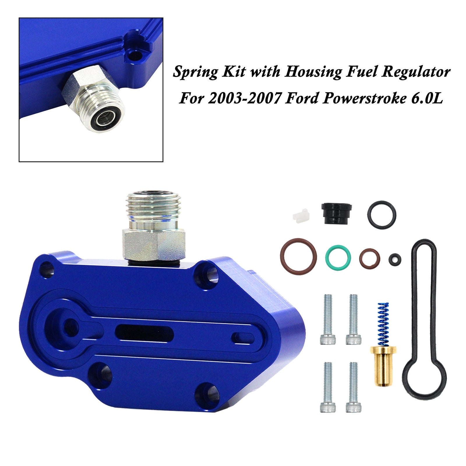 Ford Powercourse 6.0L 2003-2007 Kit de ressorts bleus avec boîtier régulateur de carburant