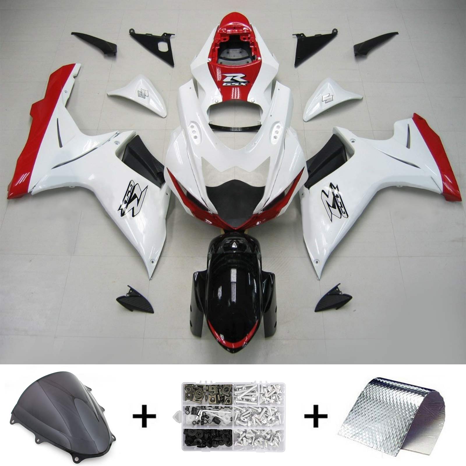 2011-2024 Suzuki GSXR 600/750 K11 Kit de carénage d'injection Amotopart carrosserie plastique ABS #101