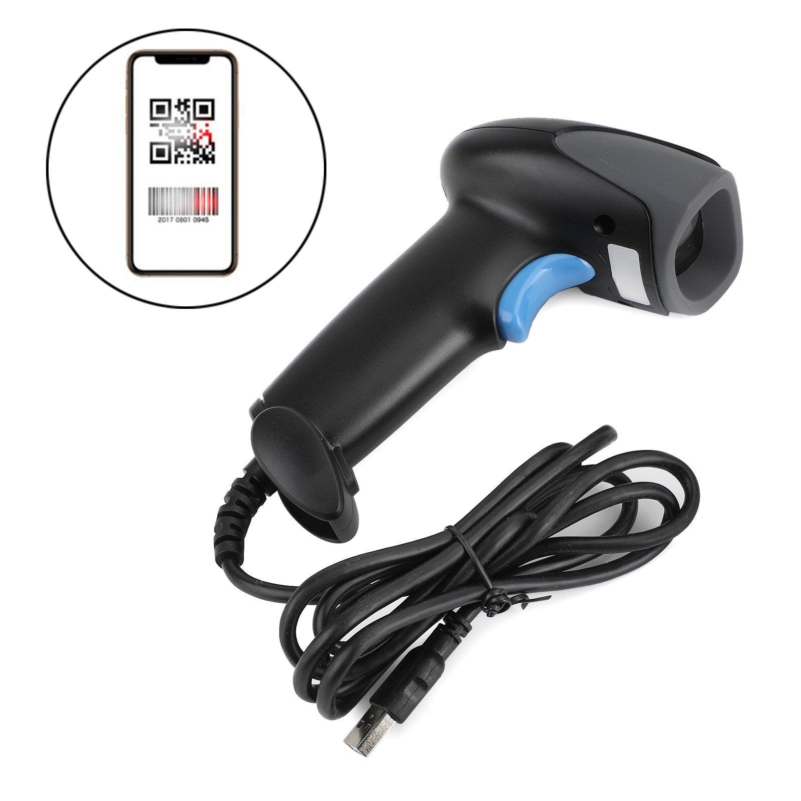 Automatische USB-bekabelde barcodescanner M930 1D + 2D-codelezerpistool voor supermarkt