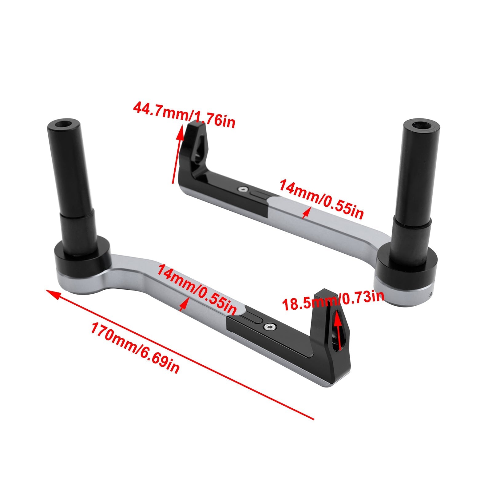 Protège-mains pour guidon de 13 à 20 mm de diamètre intérieur et trou de vis M6.