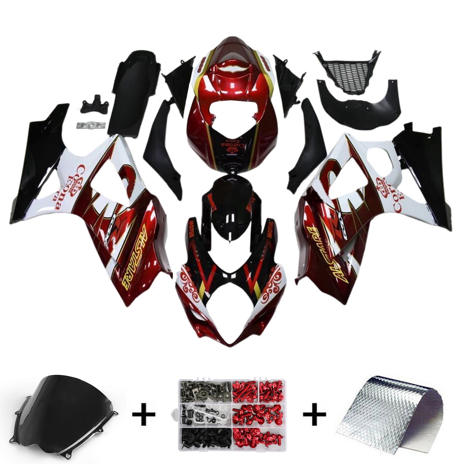 2007-2008 Suzuki GSXR1000 K7 Kit de carénage carrosserie plastique ABS