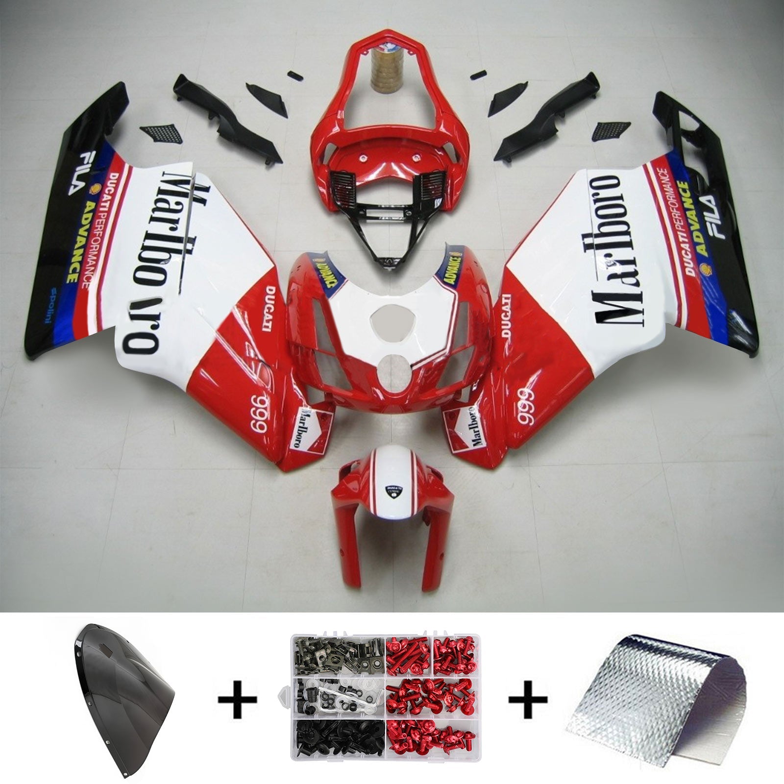 2005-2006 Ducati 999 749 Kit carénage carrosserie ABS #105