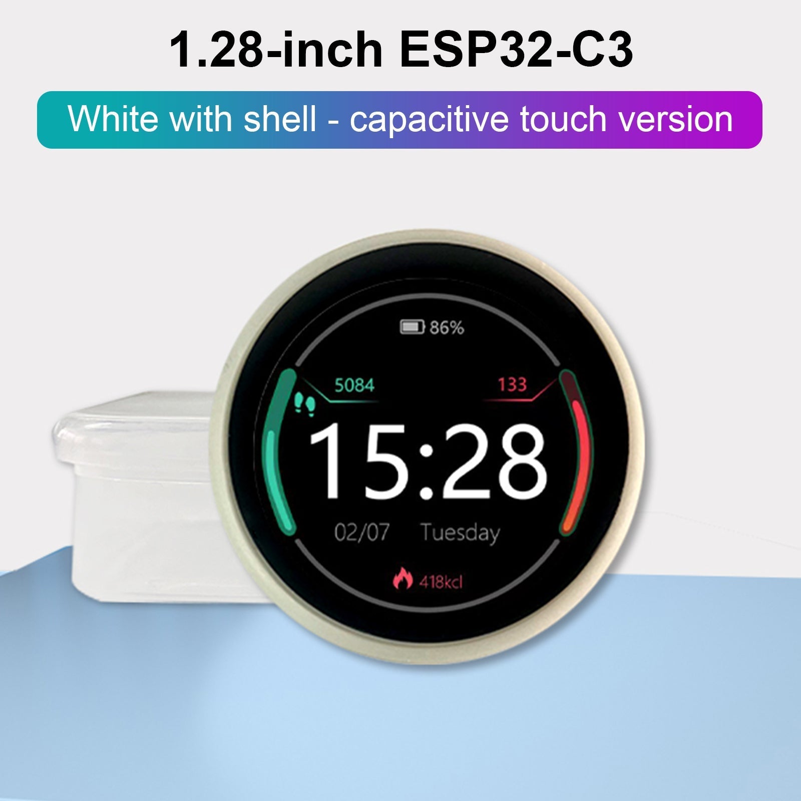 1,28" rond display ESP32-C3 ontwikkelingsbord LCD-aanraakscherm Wifi Bluetooth