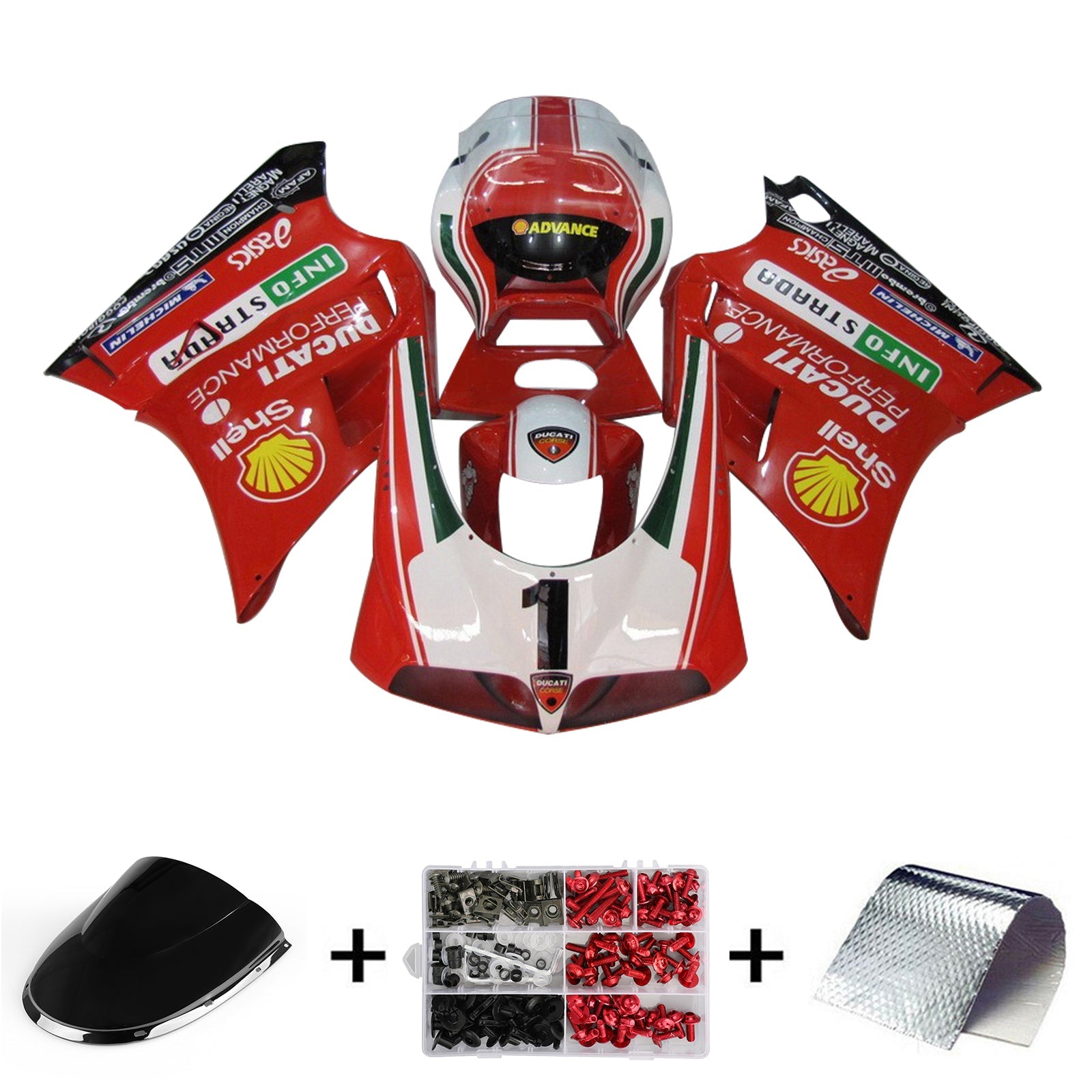 1996-2002 Ducati 996 748 Fairing Kit Bodywork ABS