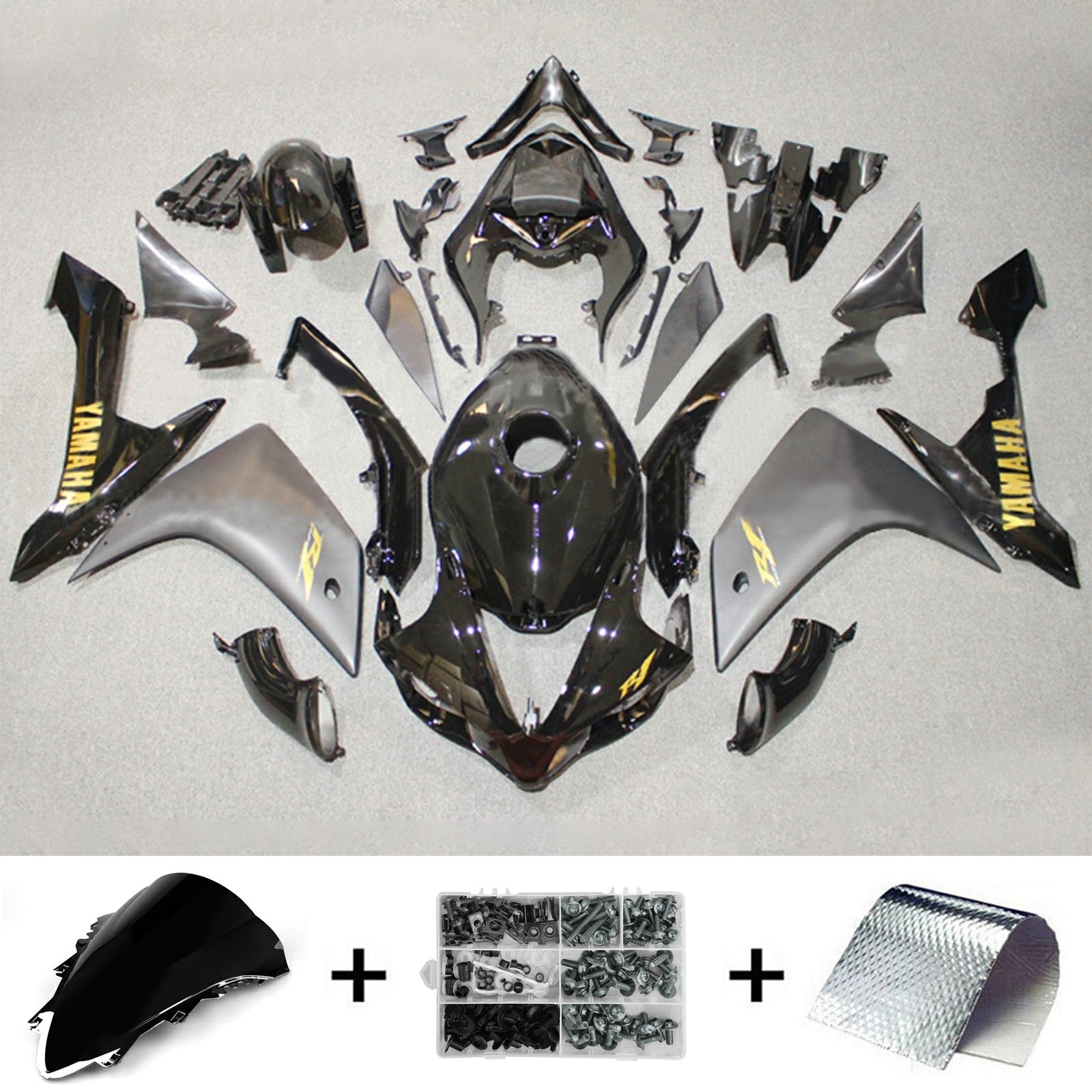 2007-2008 Yamaha YZF 1000 R1 Kit de carenado Carrocería Plástico ABS