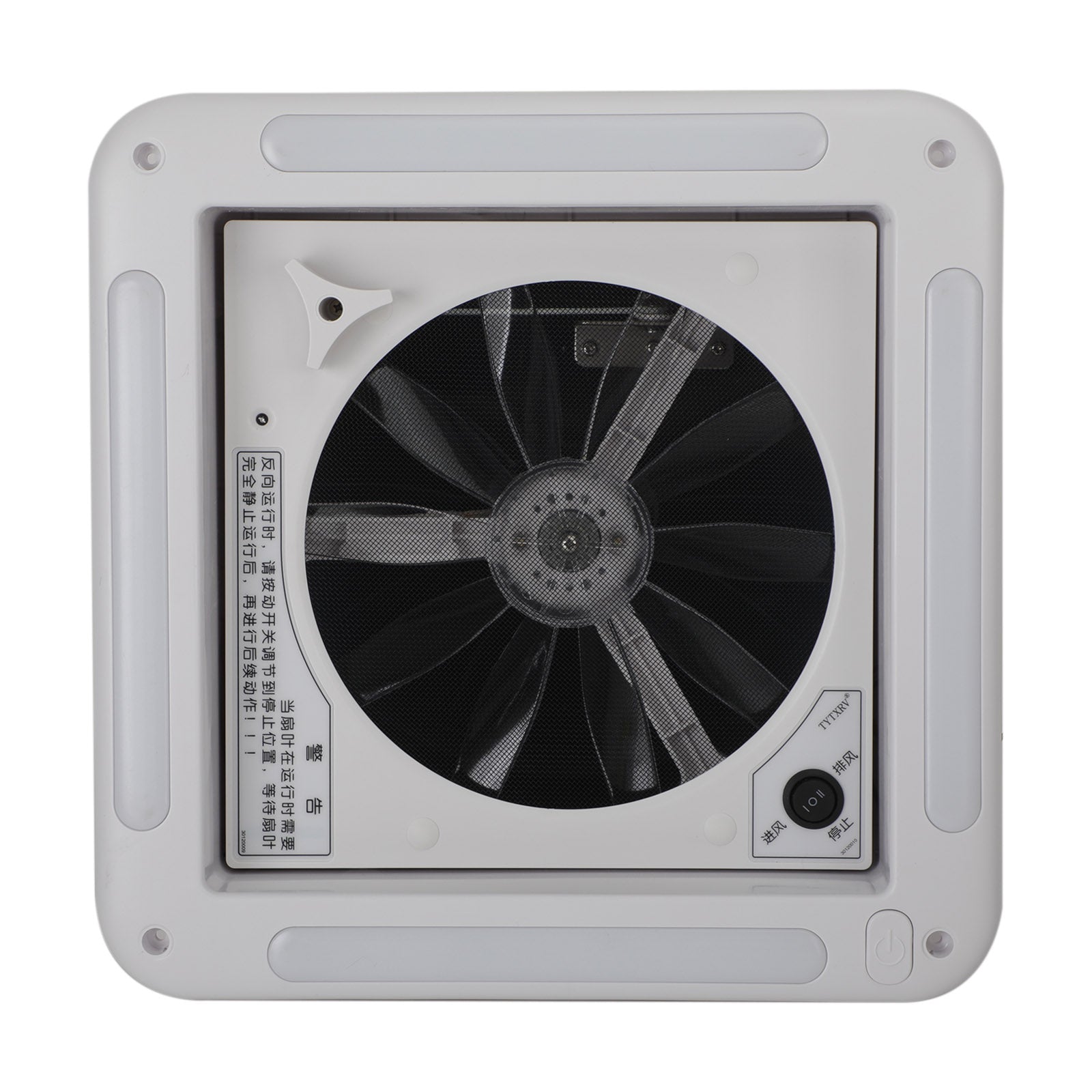 11 "12V avec lumière LED RV caravane toit évent moteur RV ventilateur lucarne