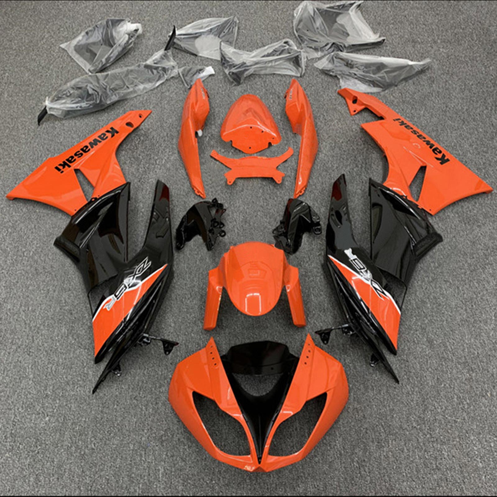 2009-2012 Kawasaki ZX6R 636 Kit de carenado Carrocería Plástico ABS