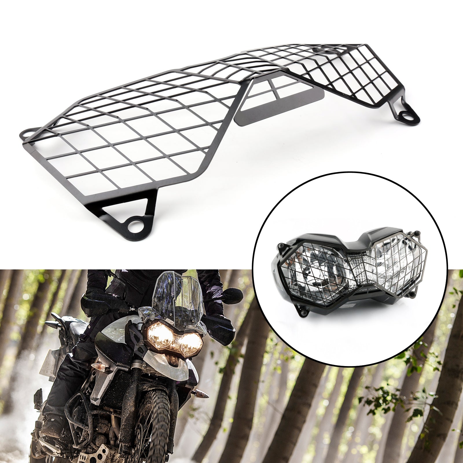 TIGER EXPLORER 1200 1200XC 2012-2017 Tiger 800 2010-2017 Headlight Guard Protector Grilldeksel Motorsykkel Generisk