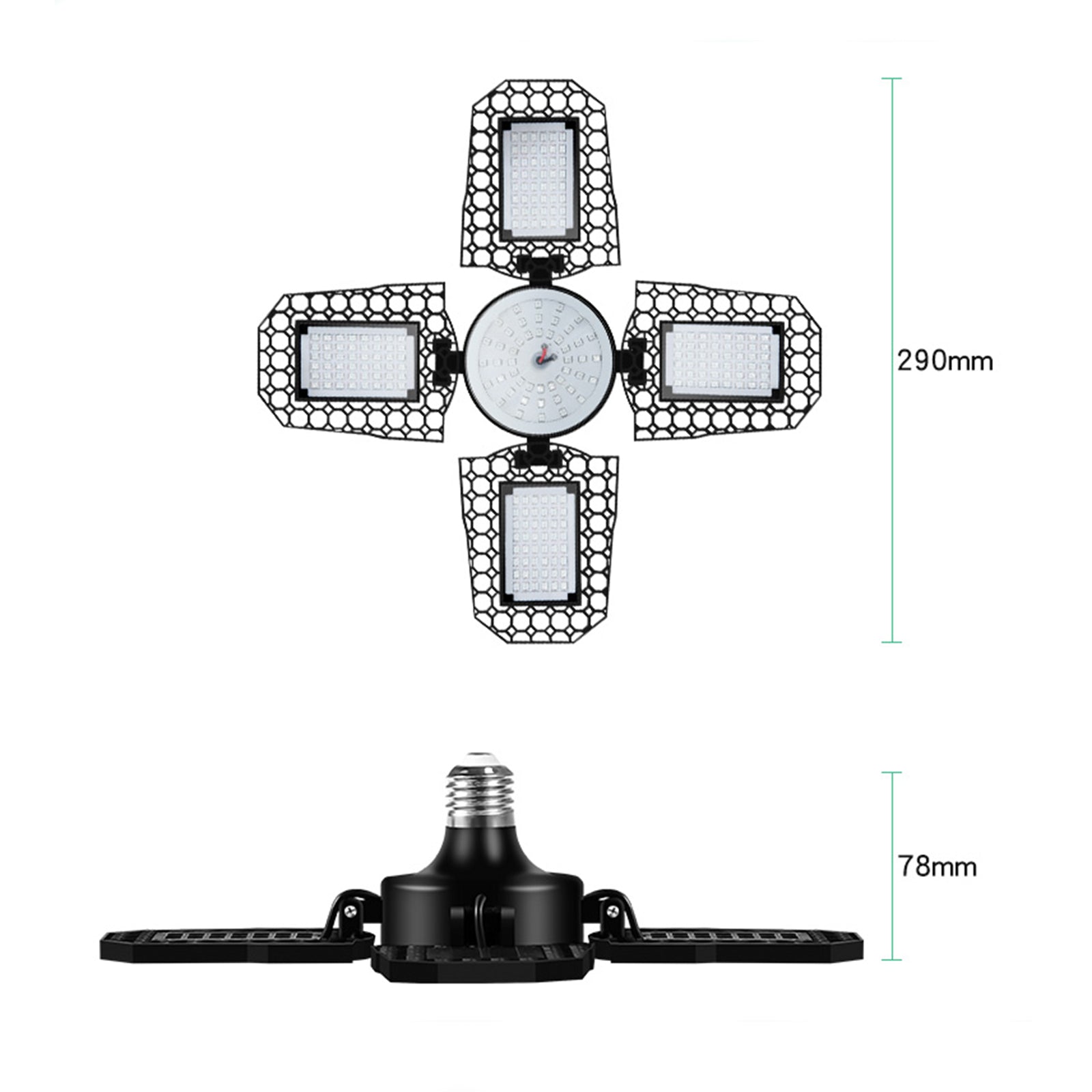 E27 LED-groeilamp met opvouwbare kweeklampen met volledig spectrum voor kamerplanten