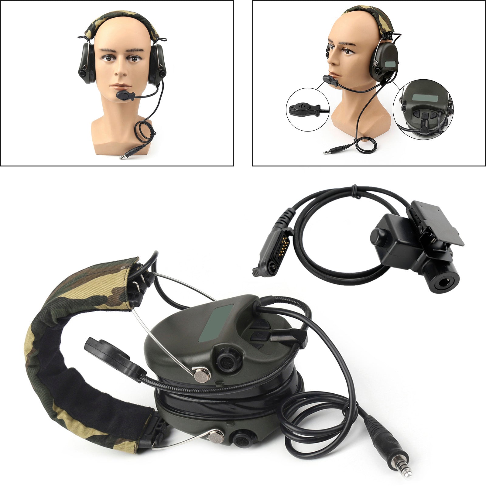 H60 Geluidsopname Ruisonderdrukking CS-headset voor Hytera PD600 PD602 PD602g PD605