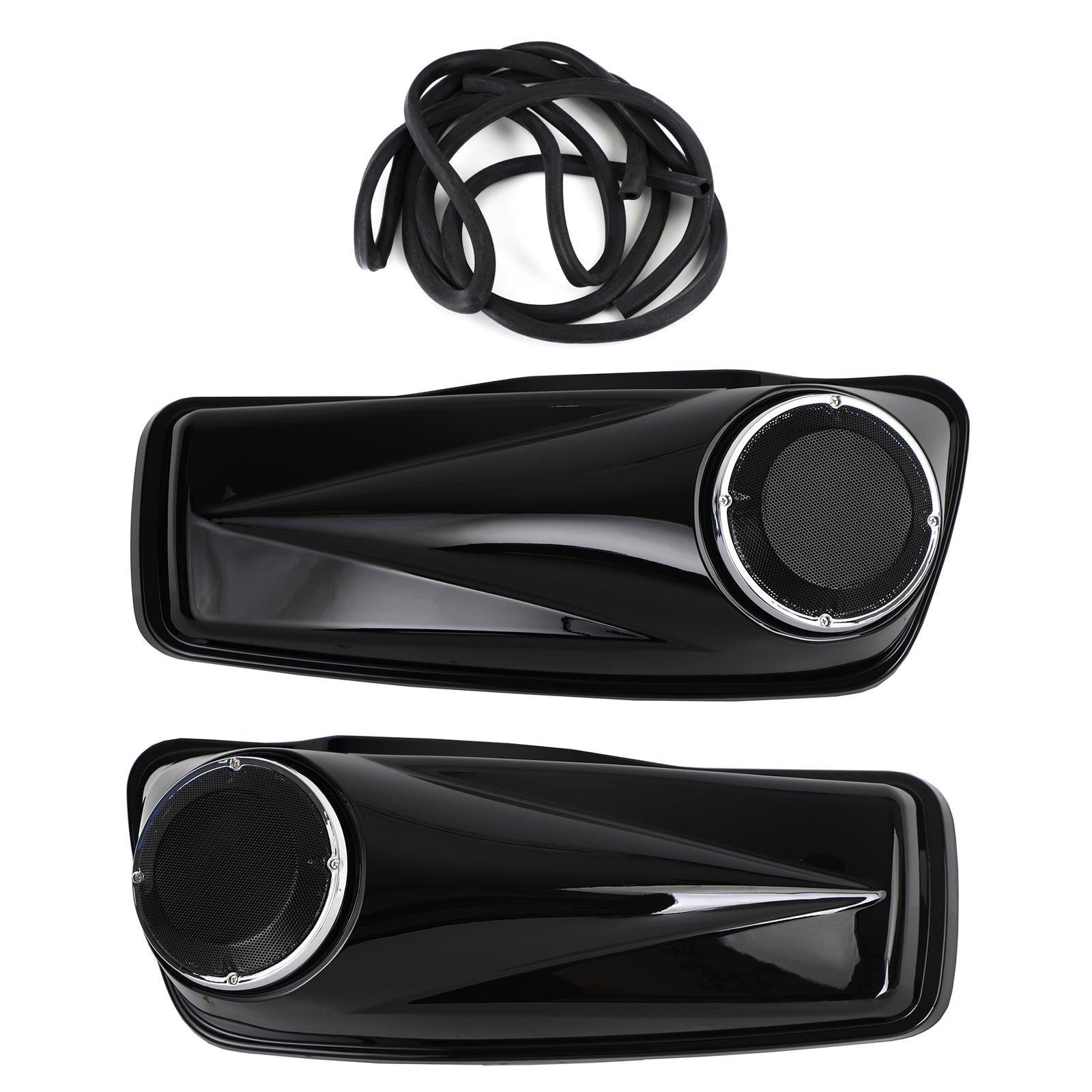 6.5 inch Saddlebag Lid Bra Covers Harley Touring Electra Street Glide 14-21,Black 6.5" Saddlebag Speaker Lids For Harley Touring Road King Glide 2014-2021,6.5" Gloss Black Saddlebag Lids Saddle Bag Cover For Harley Classic Glide 14-21