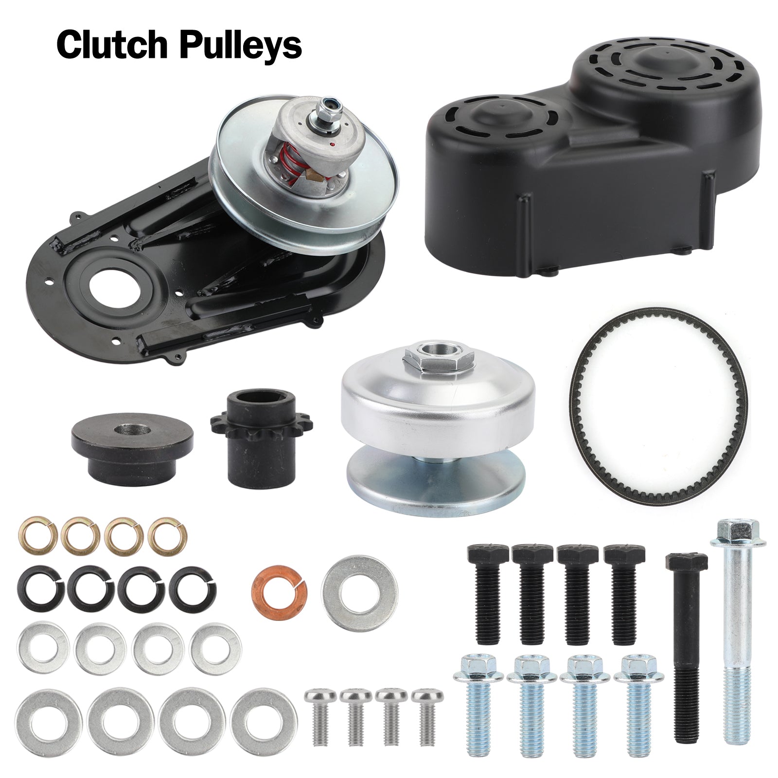 Clutch Pulleys Belt & Cover 40 Series Torque Converter Kit with Backplate