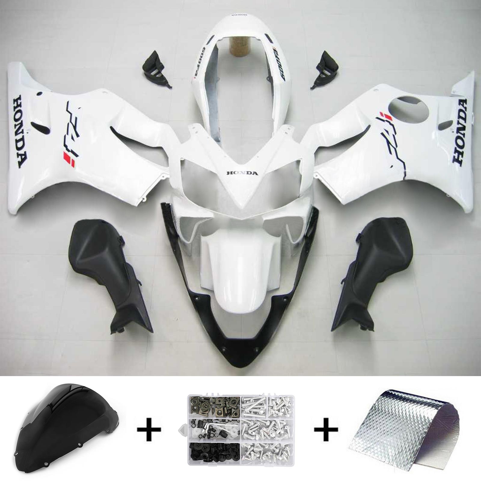 2004-2007 Honda CBR600 F4i Amotopart Injectiekuipset Carrosserie Kunststof ABS #105