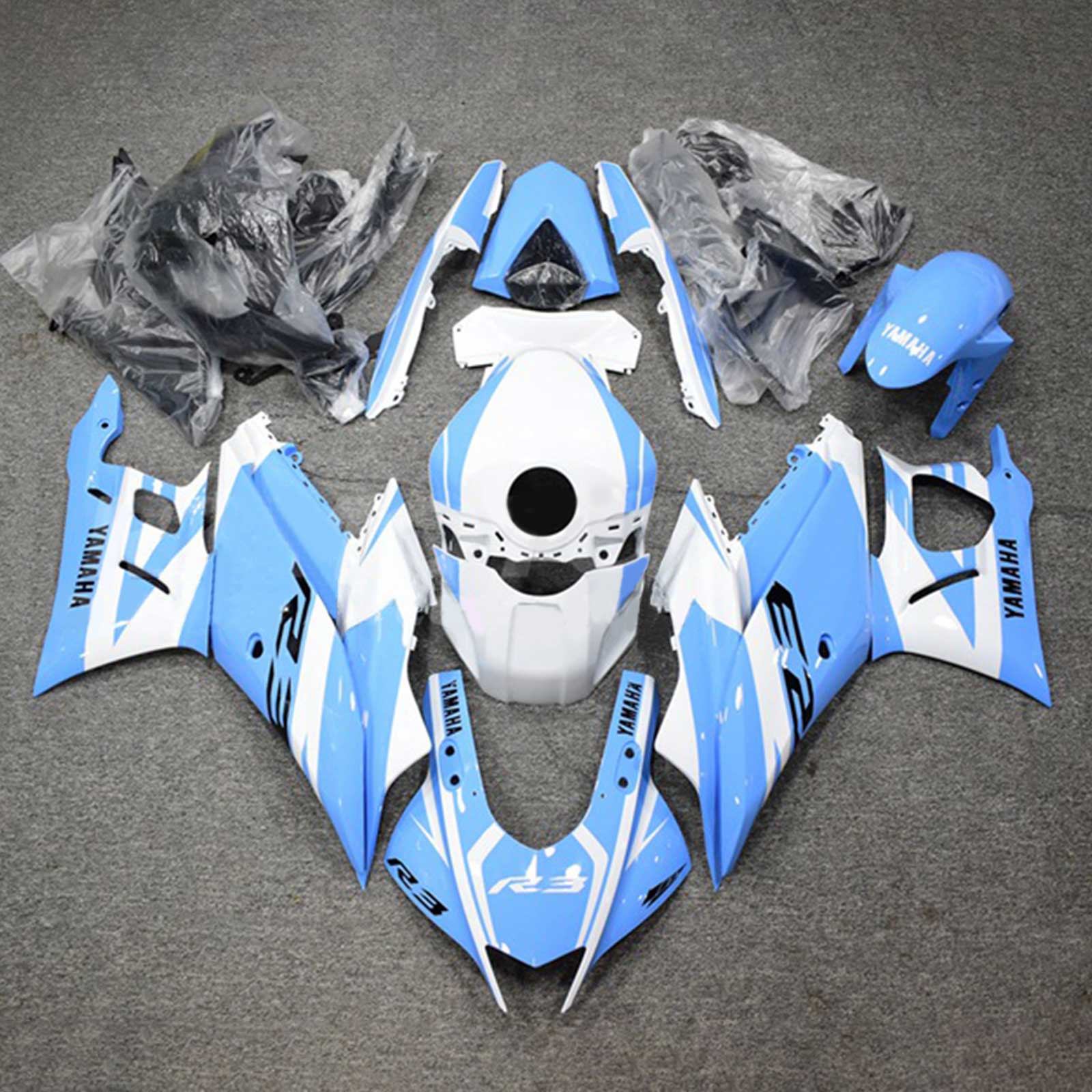 2022-2023 Yamaha YZF-R3 R25 Injection Fairing Kit Karosseri Plast ABS #123