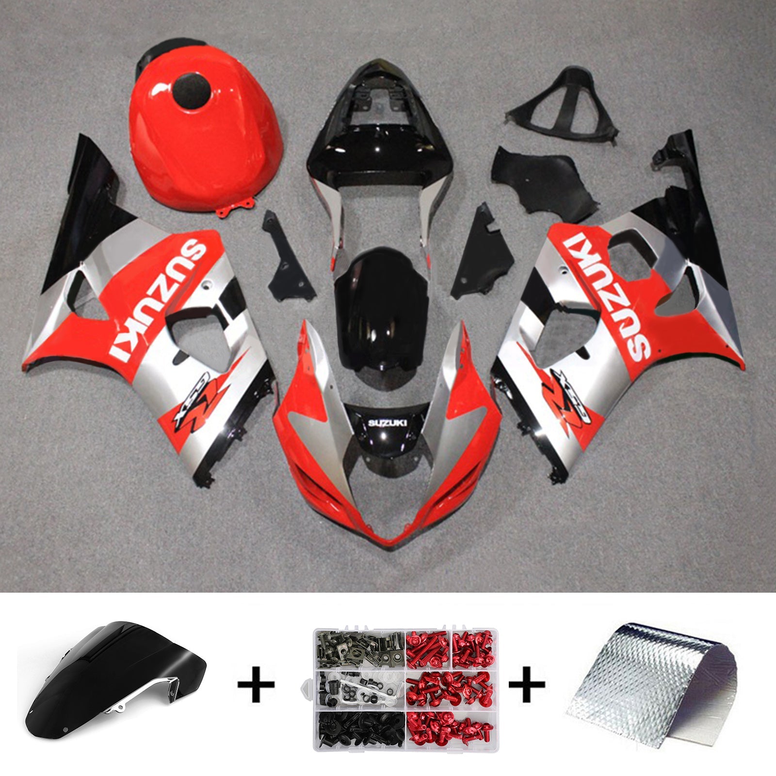 2003-2004 Suzuki GSXR1000 K3 Injection Fairing Kit Karosseri Plast ABS