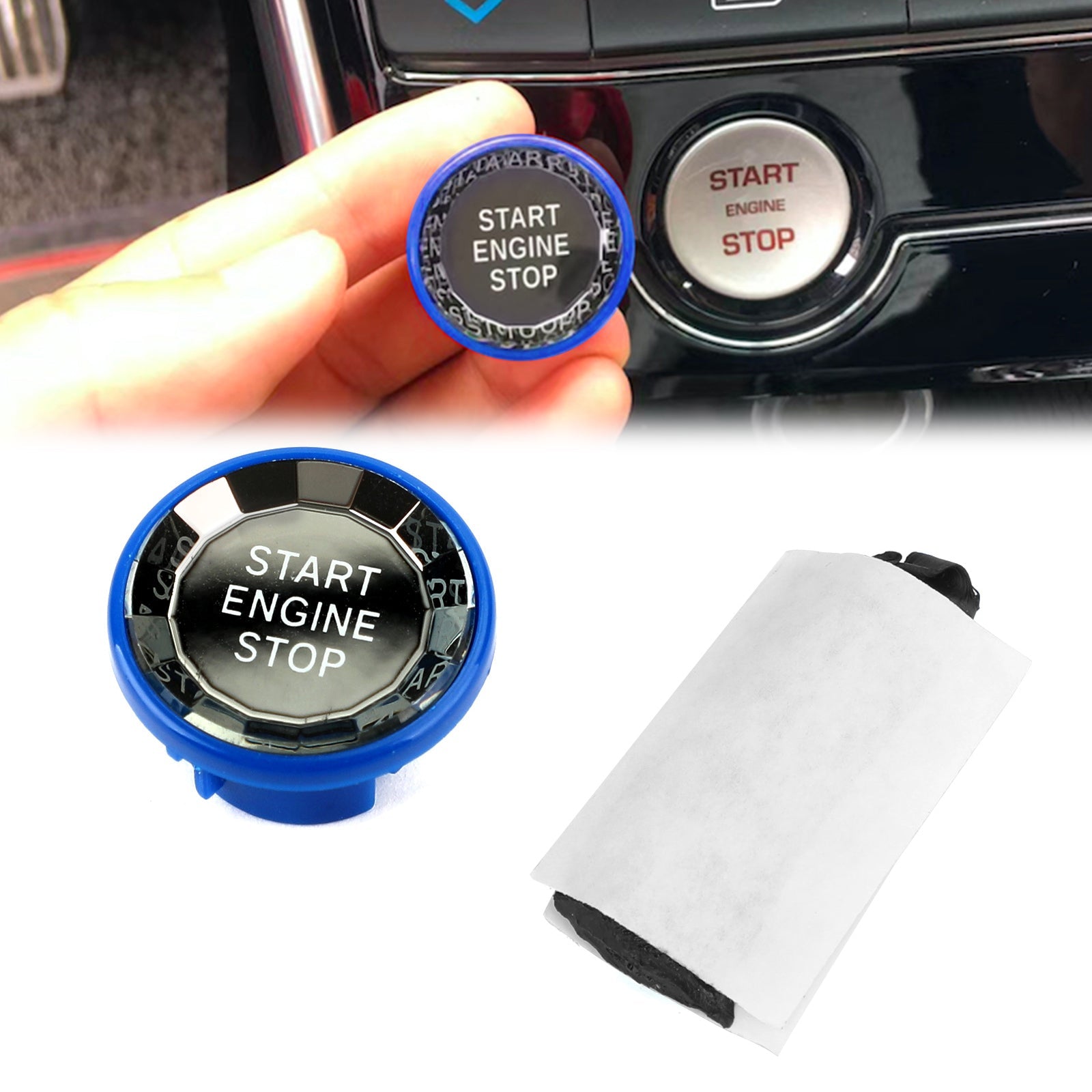 Motor Start Stop Drukknop Knop Schakelaar Decor Cover Past Voor Jaguar XF XE F-Pace Generiek