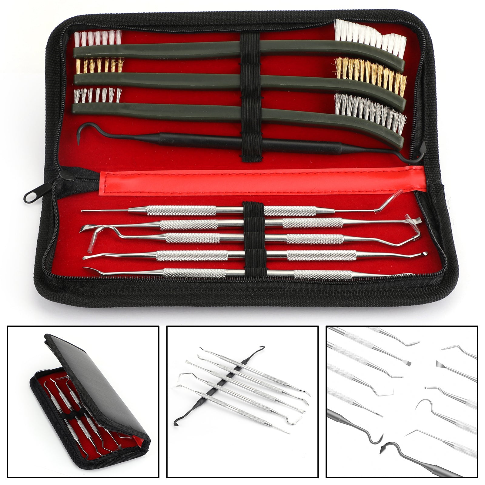 Rifle Pistol Handgun Shotgun 9X Cleaning Set Gun Brush Gun Cleaning Kit