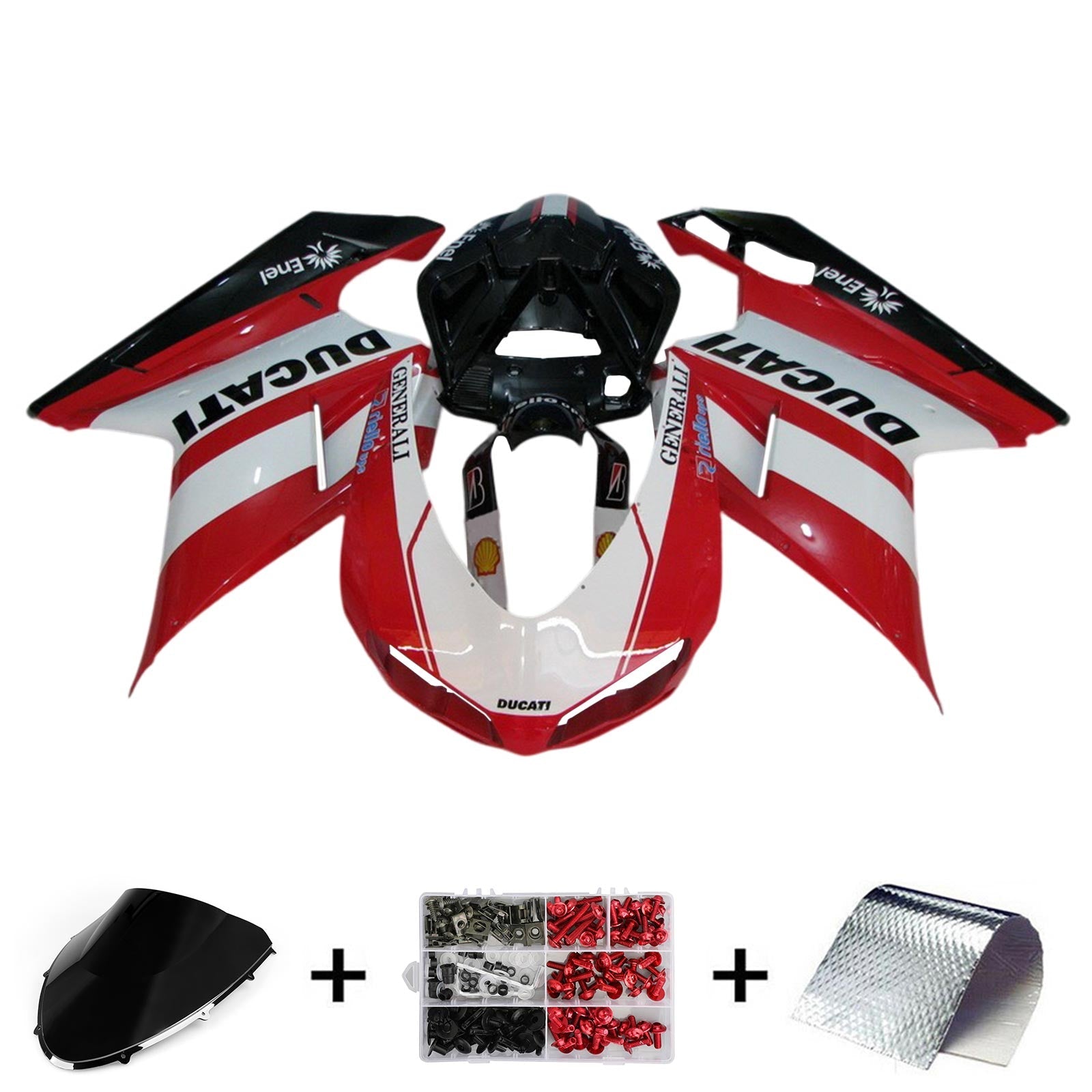 2007-2011 Ducati 1098 1198 848 Kit de carenado Carrocería ABS