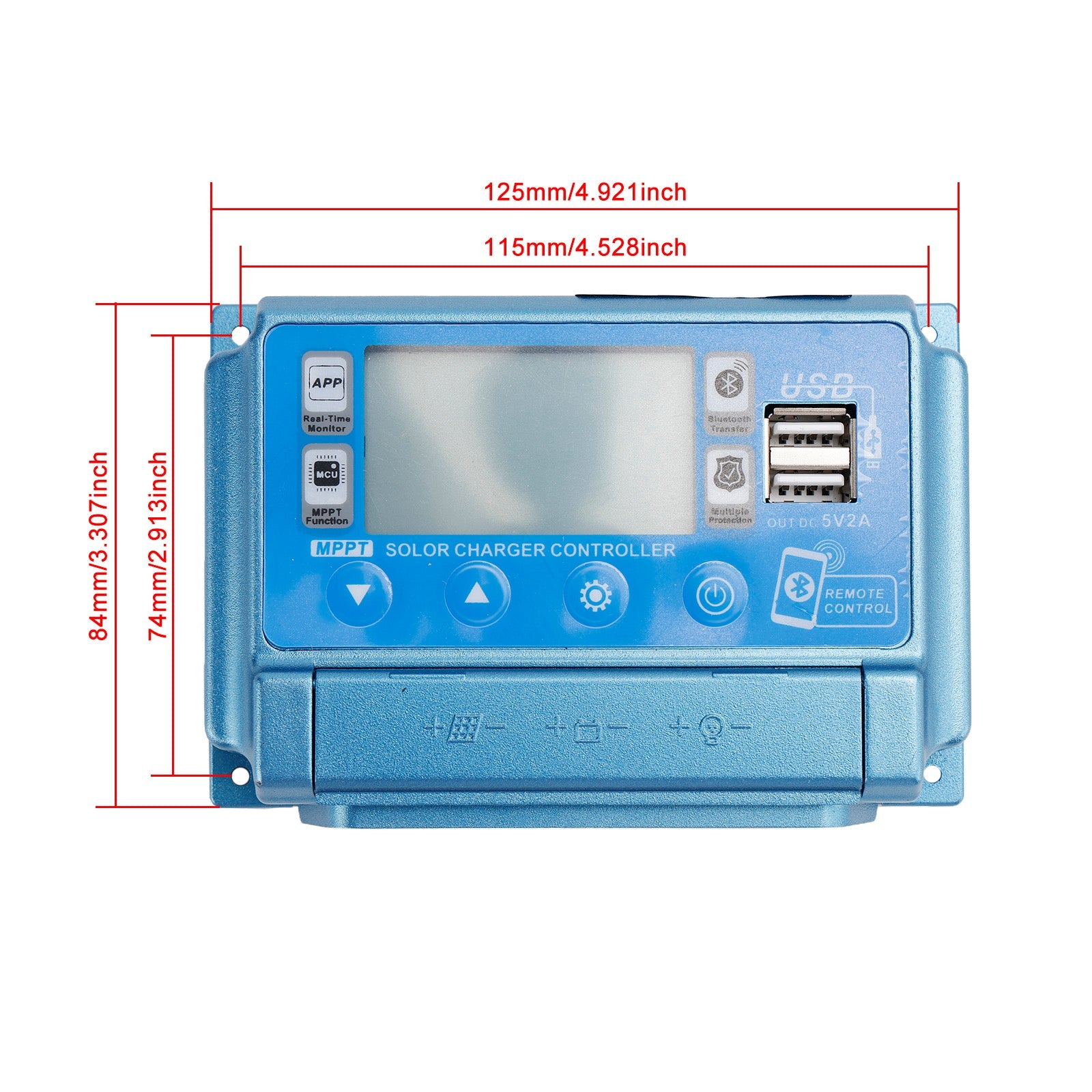 30A-60A MPPT Bluetooth APP Solar Charge Controller Charger Fits 12V-60V Battery