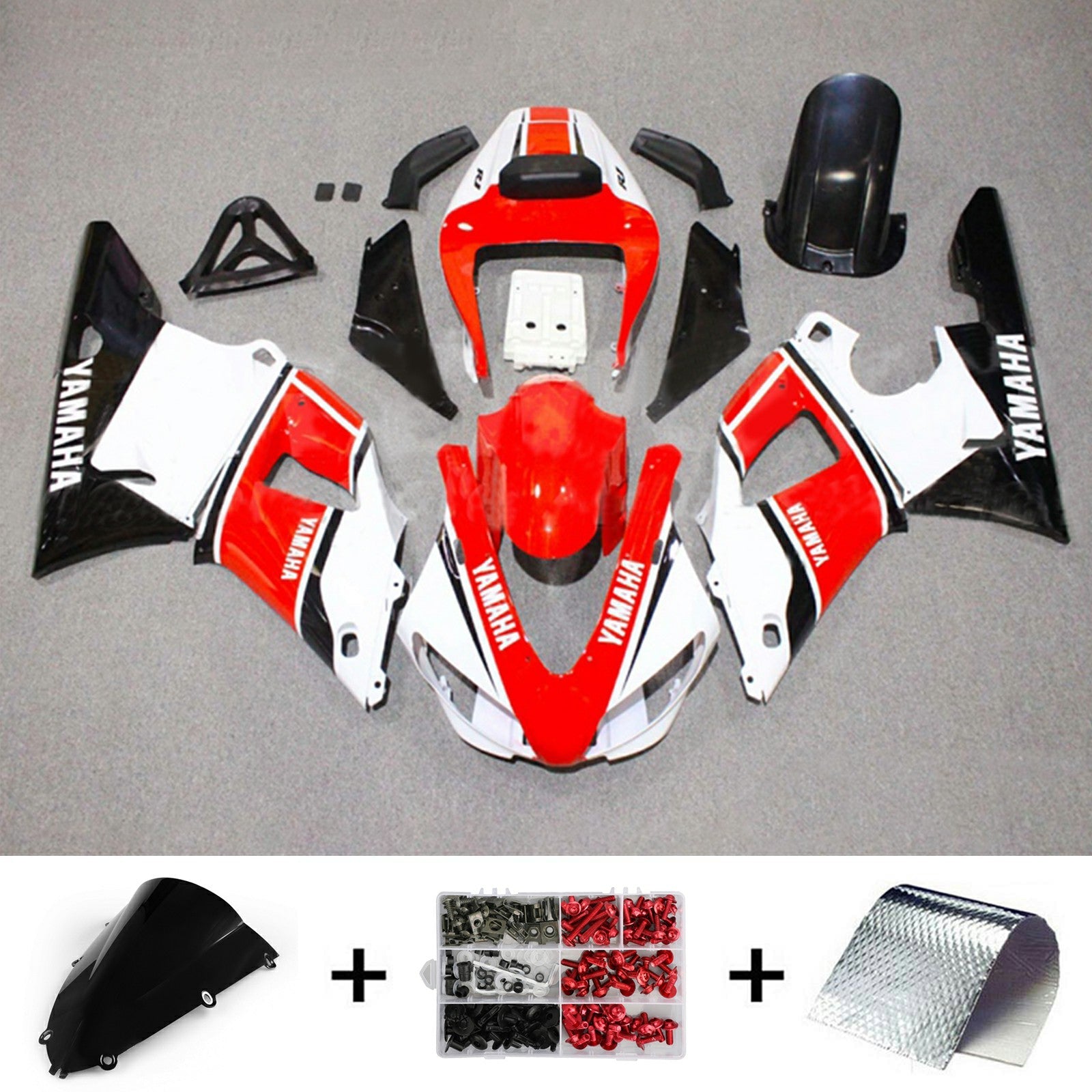 1998-1999 Yamaha YZF 1000 R1 Kit de carénage d'injection carrosserie plastique ABS # 126