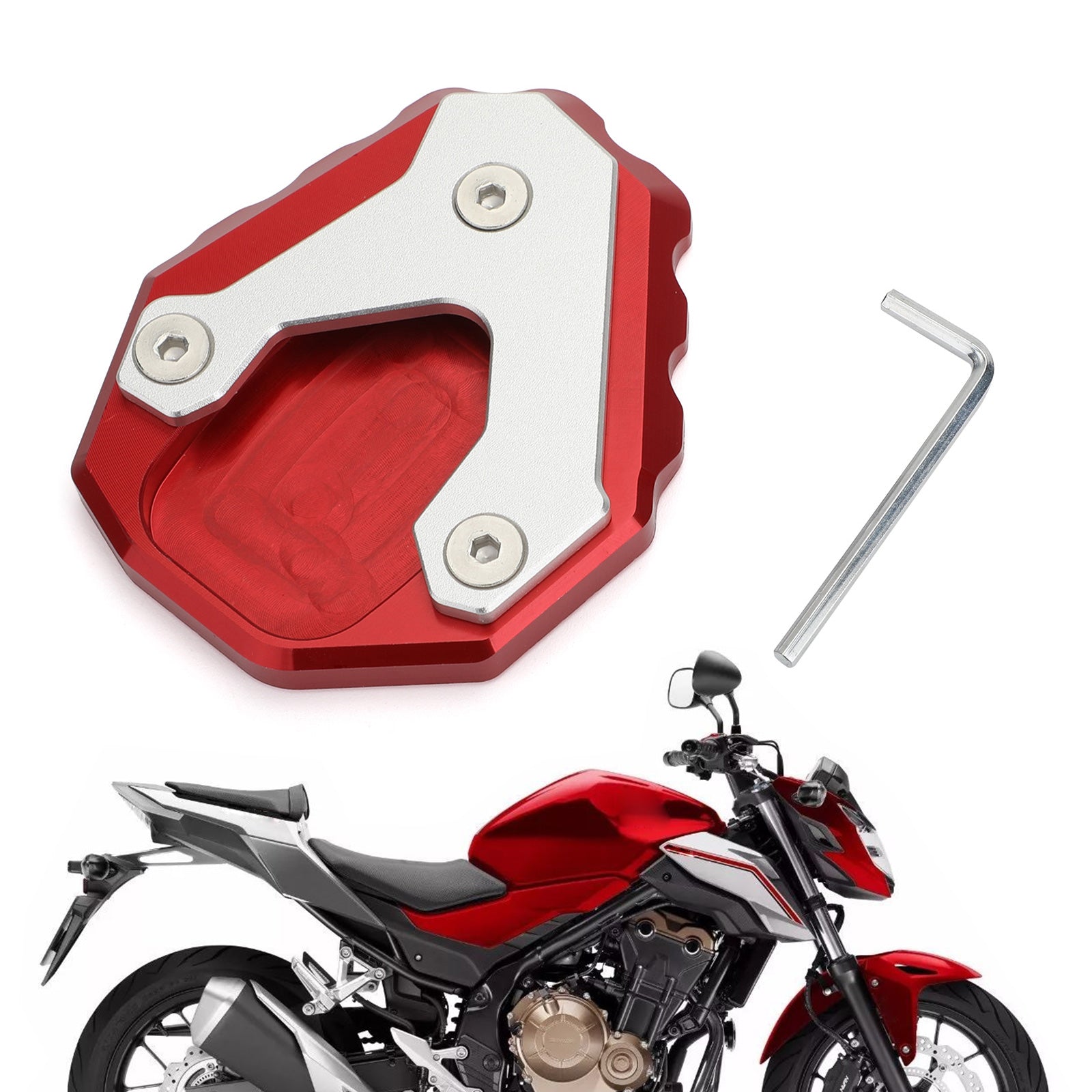 Plaque d'agrandissement de béquille d'extension pour HONDA CB500X 2019 générique