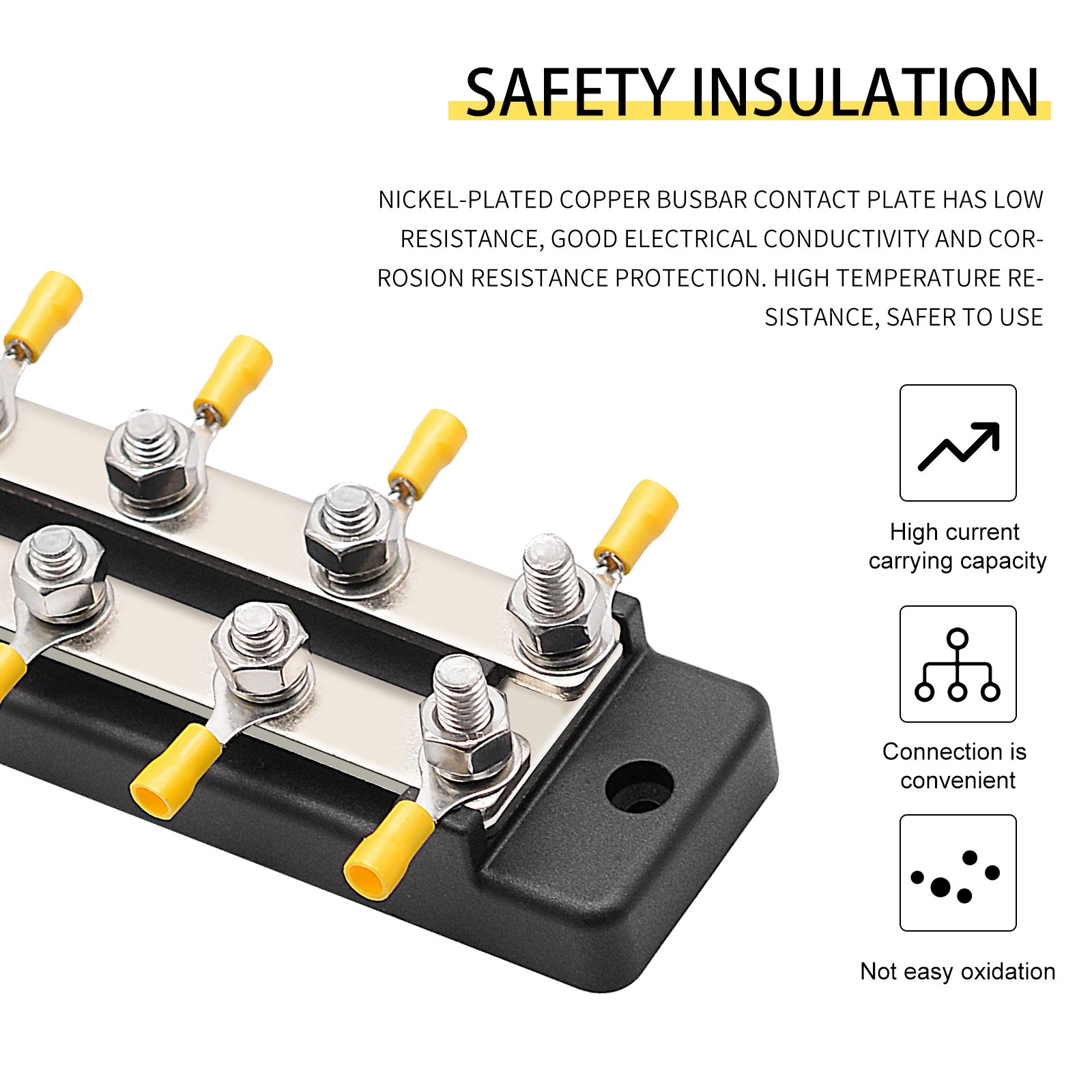 2/4/6/12 Way Dual-row Car Bus Bar Block with Dust Cover Distribution Terminal