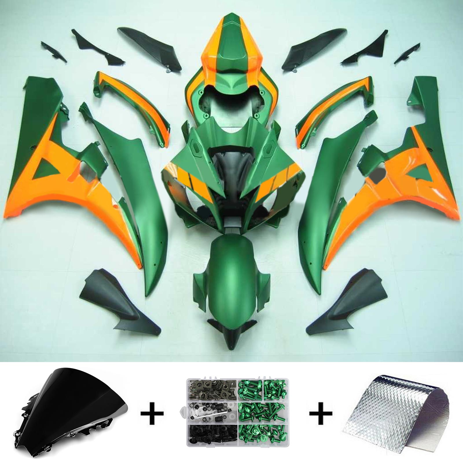 2006-2007 Yamaha YZF 600 R6 Amotopart Injection Fairing Kit Bodywork Plastic ABS #130