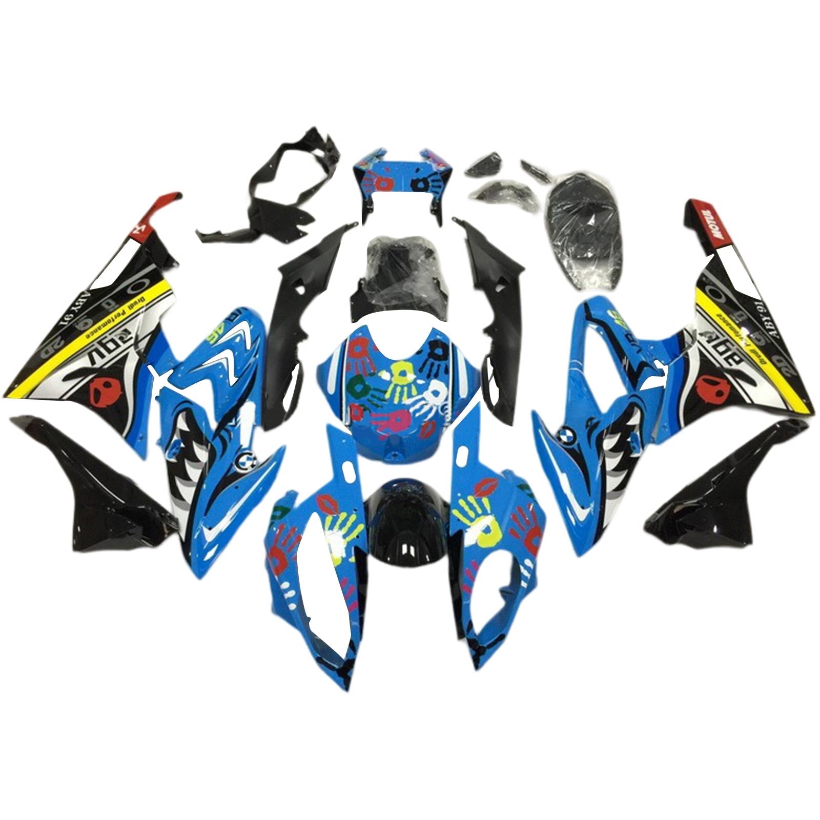 2017-2018 BMW S1000RR Fairing Kit Karosseri Plast ABS