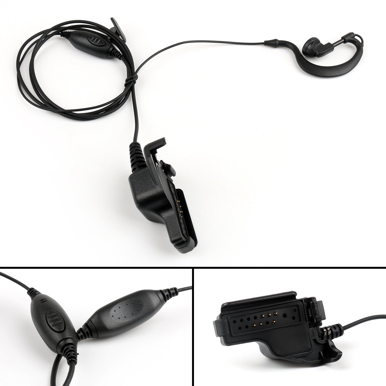 1x G-vorm oorhaak oortelefoon headset PTT MICROFOON voor Motorola XTS5000 MTX838 GP1200