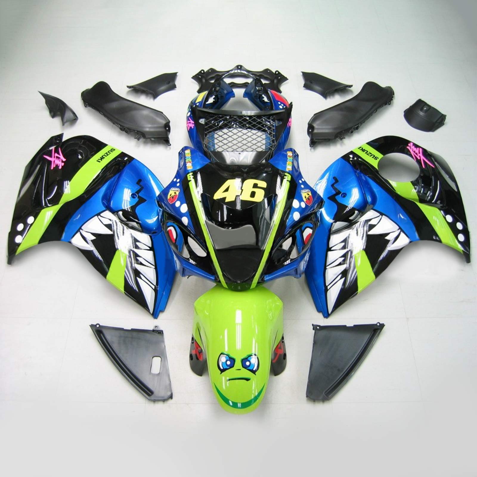 2008-2020 Suzuki Hayabusa GSX1300 Amotopart Injection Fairing Kit Bodywork Plastic ABS #104