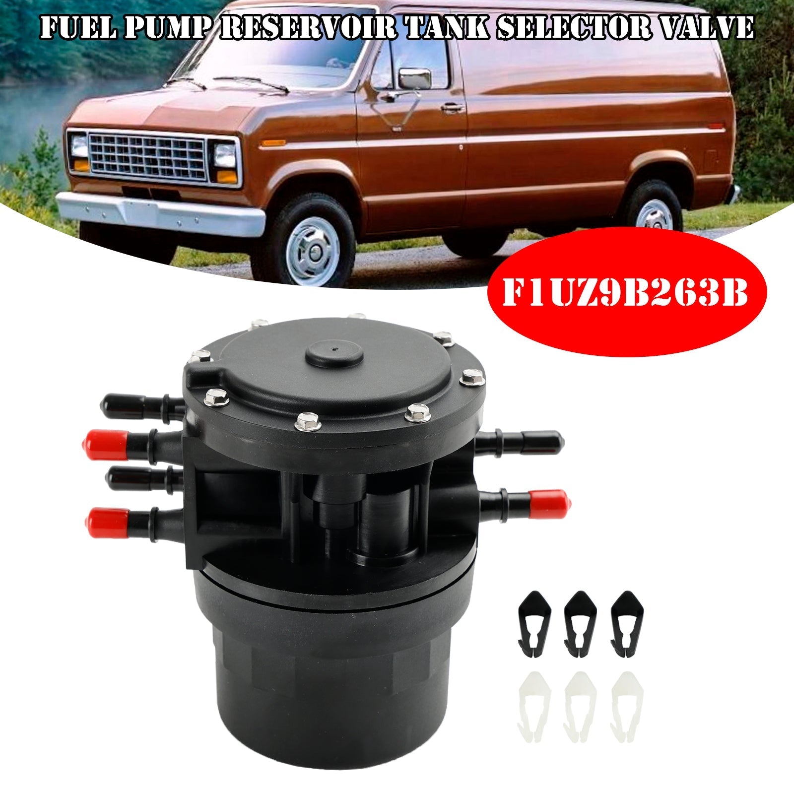 1988-1996 Ford E-150 E-250 E-350 Brandstofpomp Reservoir Tank Keuzeklep F1UZ9B263B