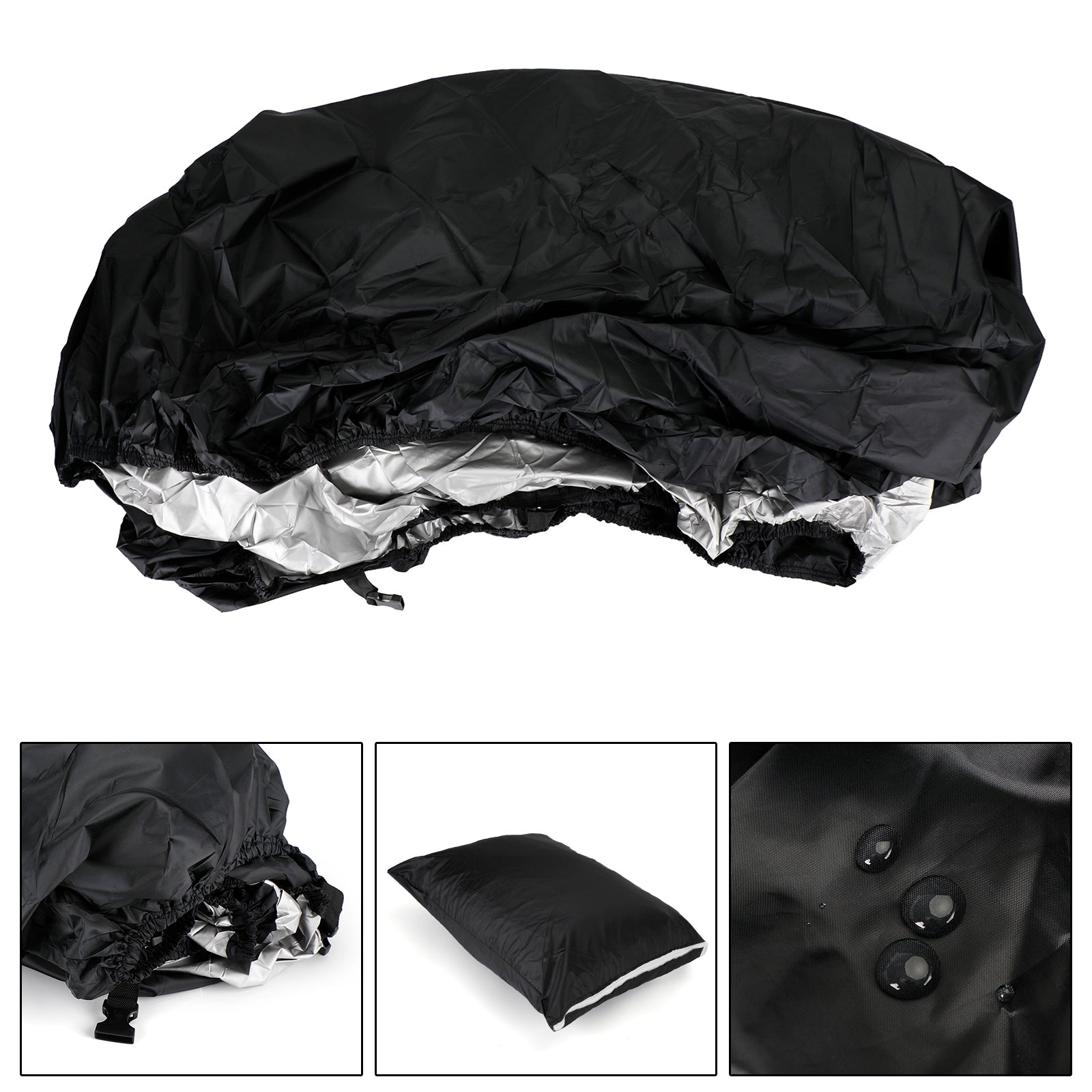 Couverture imperméable robuste noire de 14 à 16 pieds, pour bateau de pêche remorquable à coque en V