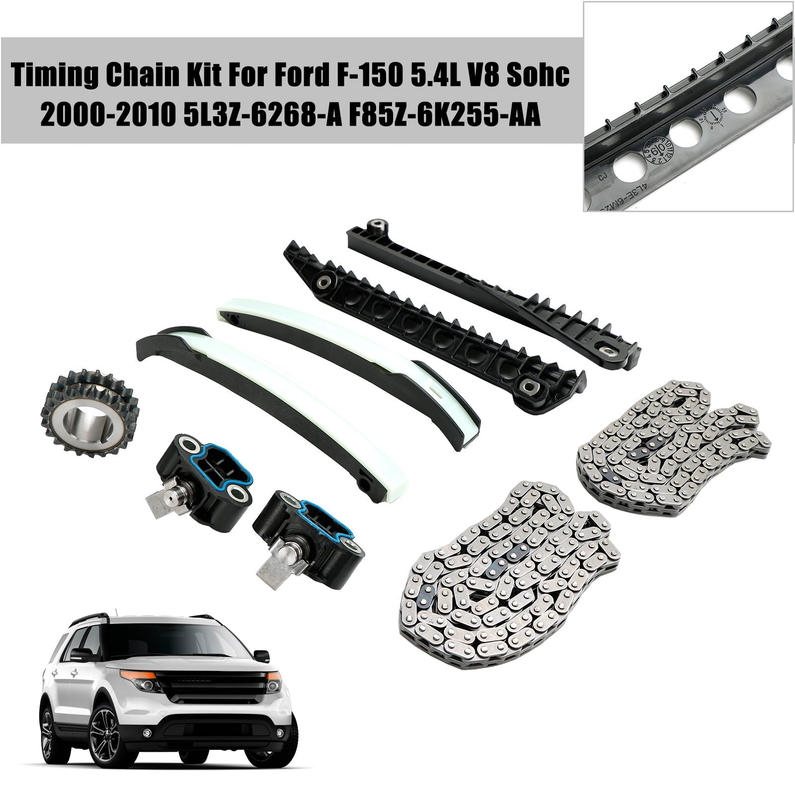 2000-2010 Ford Explorer Lincoln Navigator expeditie distributiekettingset 5L3Z-6268-A F85Z-6K255-AA Fedex Express