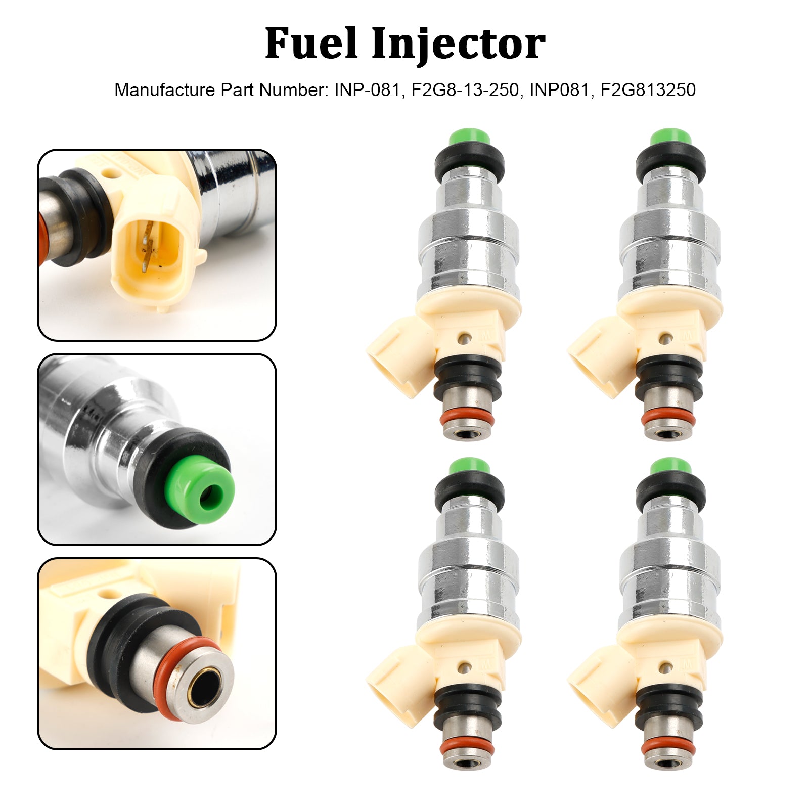 4 STKS Brandstofinjector INP-081 Fit Mazda B2200 2.2L 1990-1993 F2G8-13-250